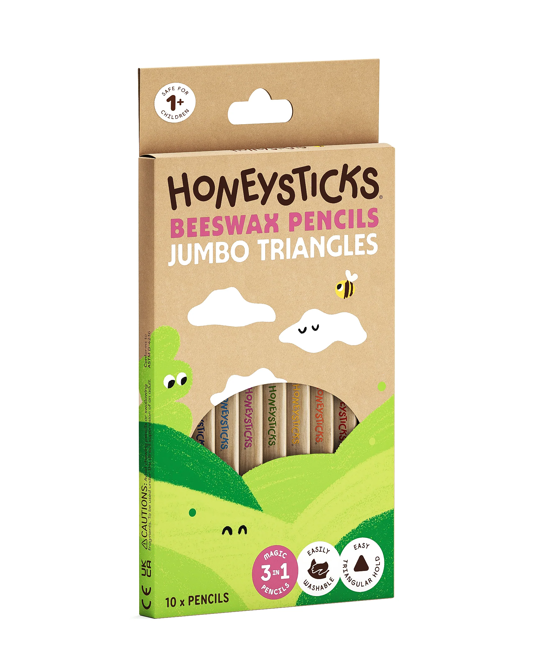 Jumbo Triangle Beeswax Pencils