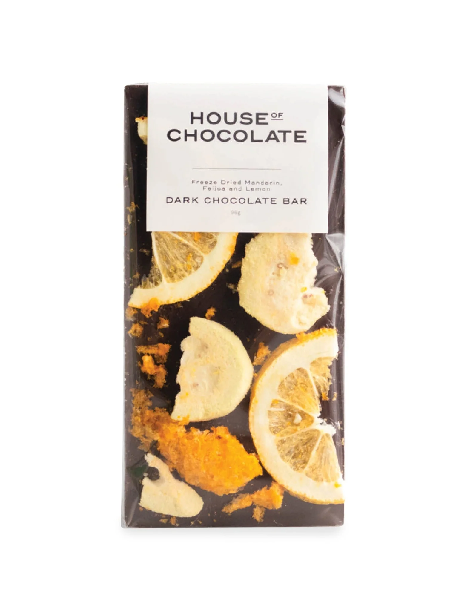 Mandarin, Feijoa & Lemon Dark Chocolate Bar