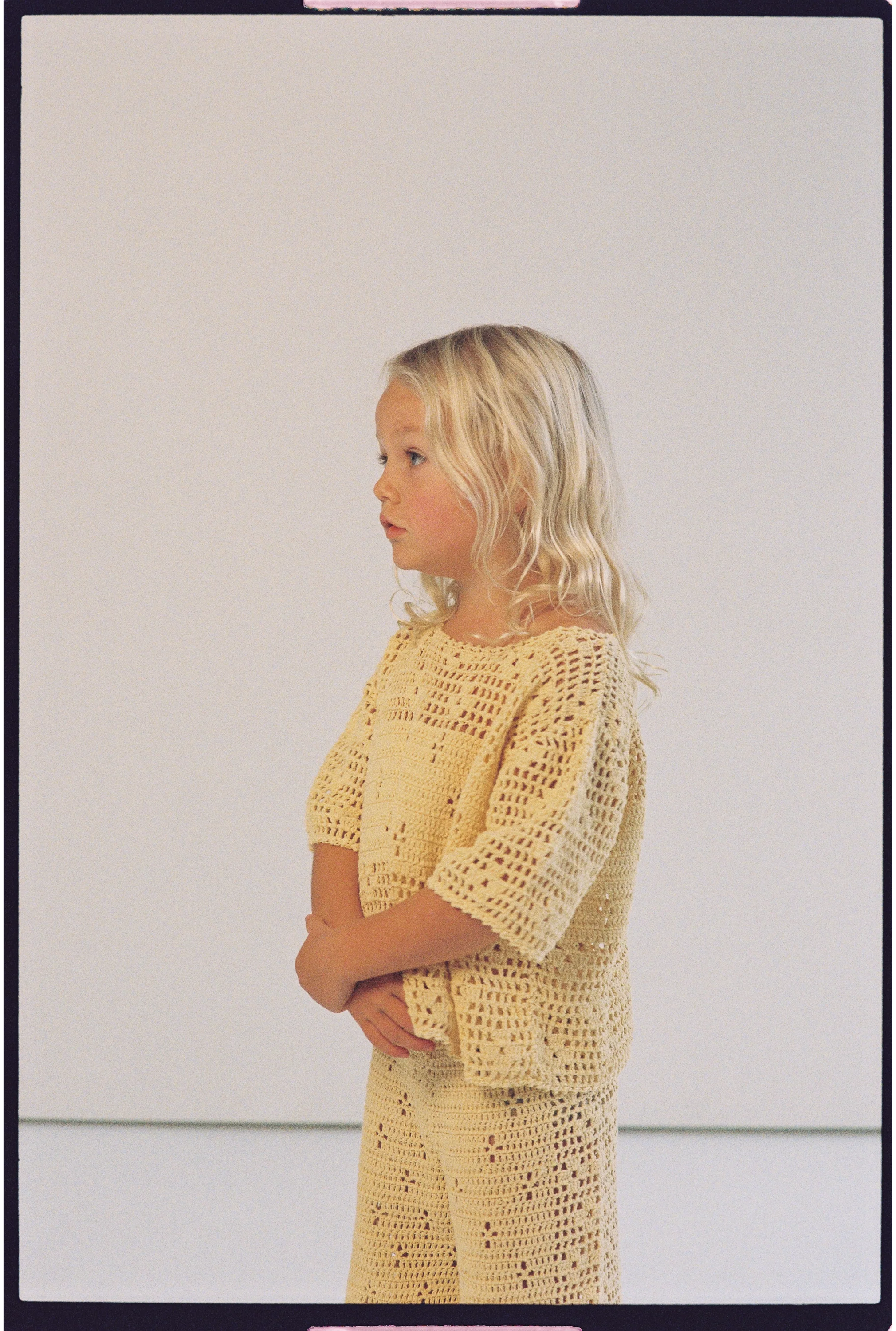 Filet Crochet Crop Top - Butter - Image 4