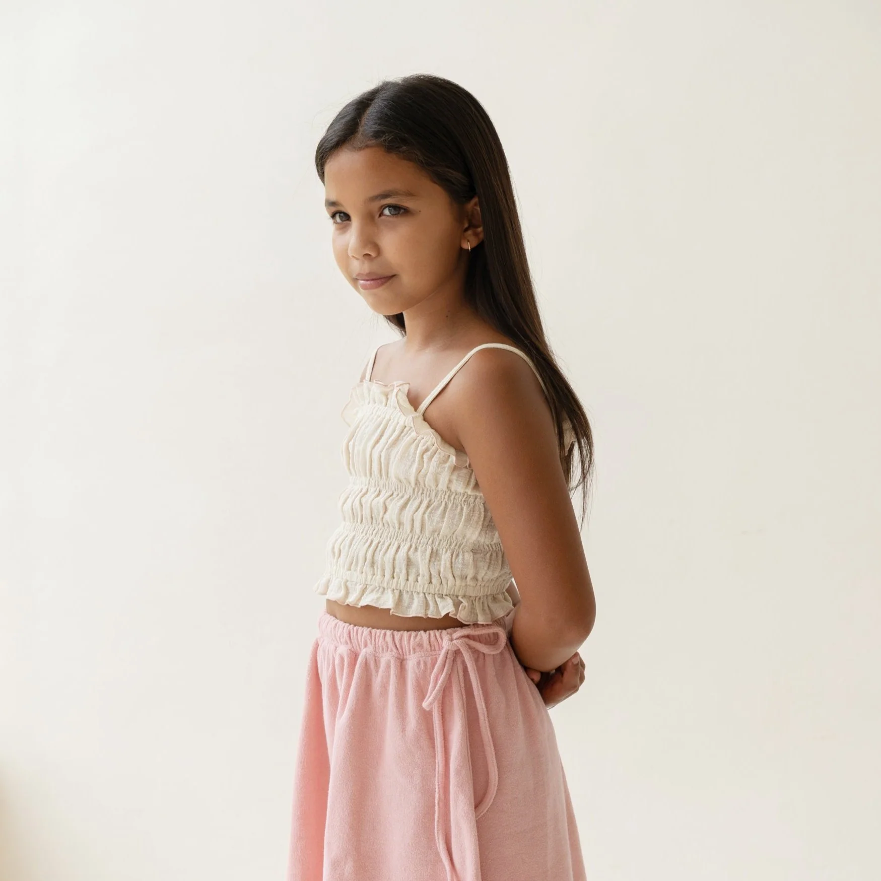 Shirred Top - Ecru - Image 2