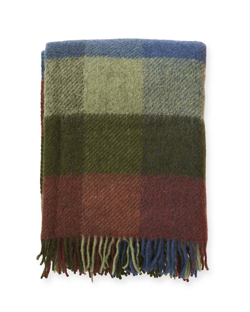 NZ Lambswool Throw - Gotland Green