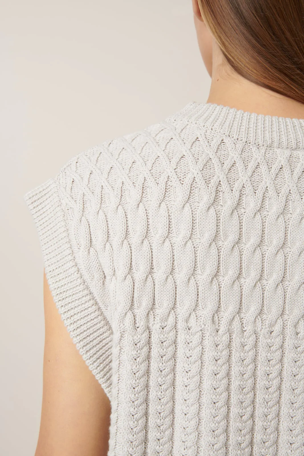 Aran Vest - Oat - Image 4