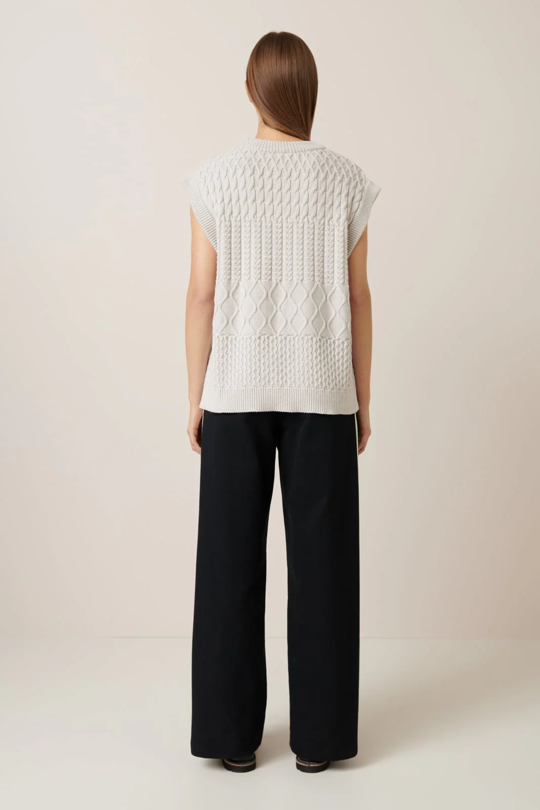 Aran Vest - Oat - Image 6