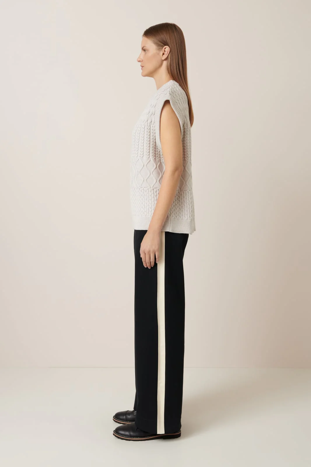 Aran Vest - Oat - Image 7