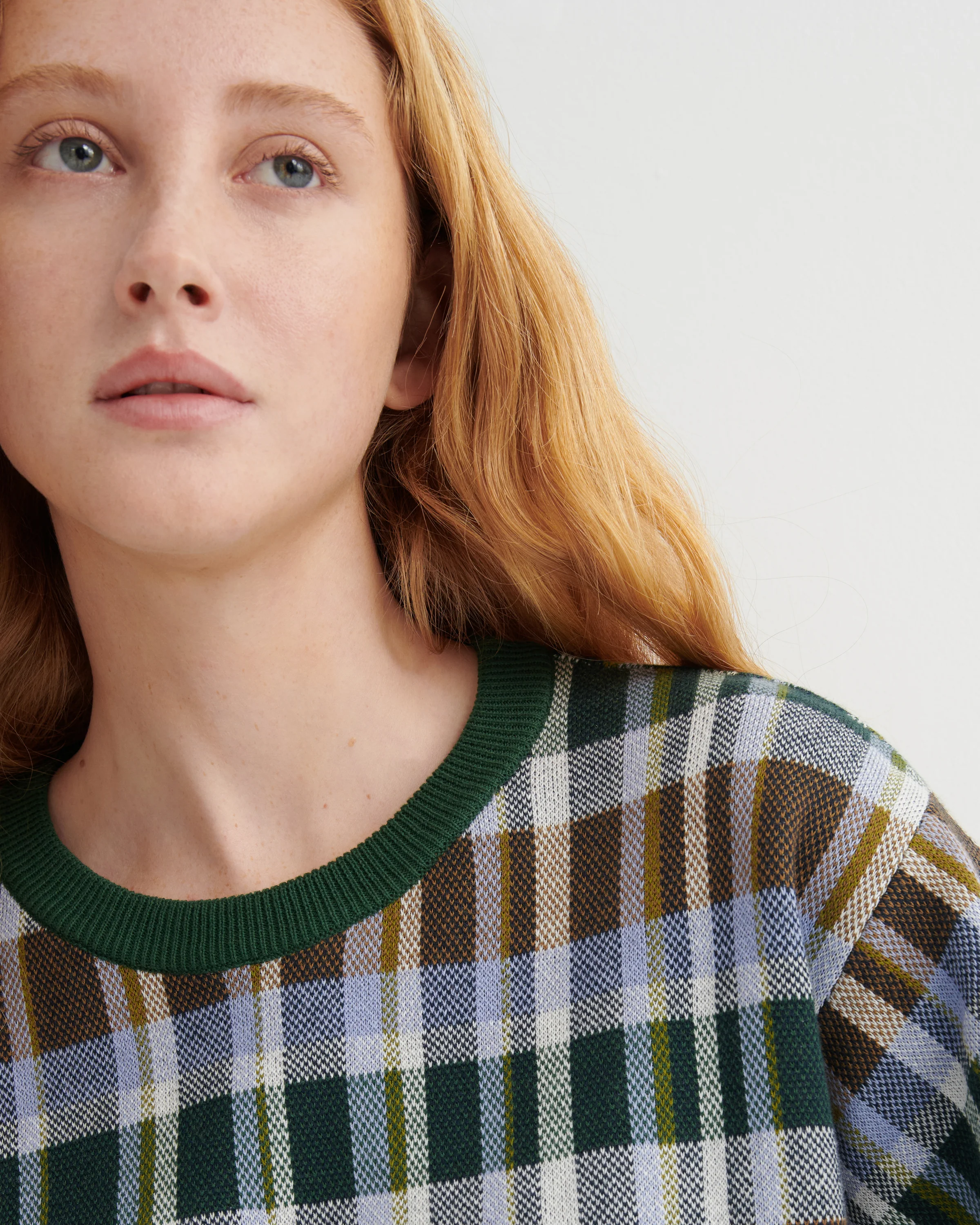 Chequered Knit Tee - Image 4