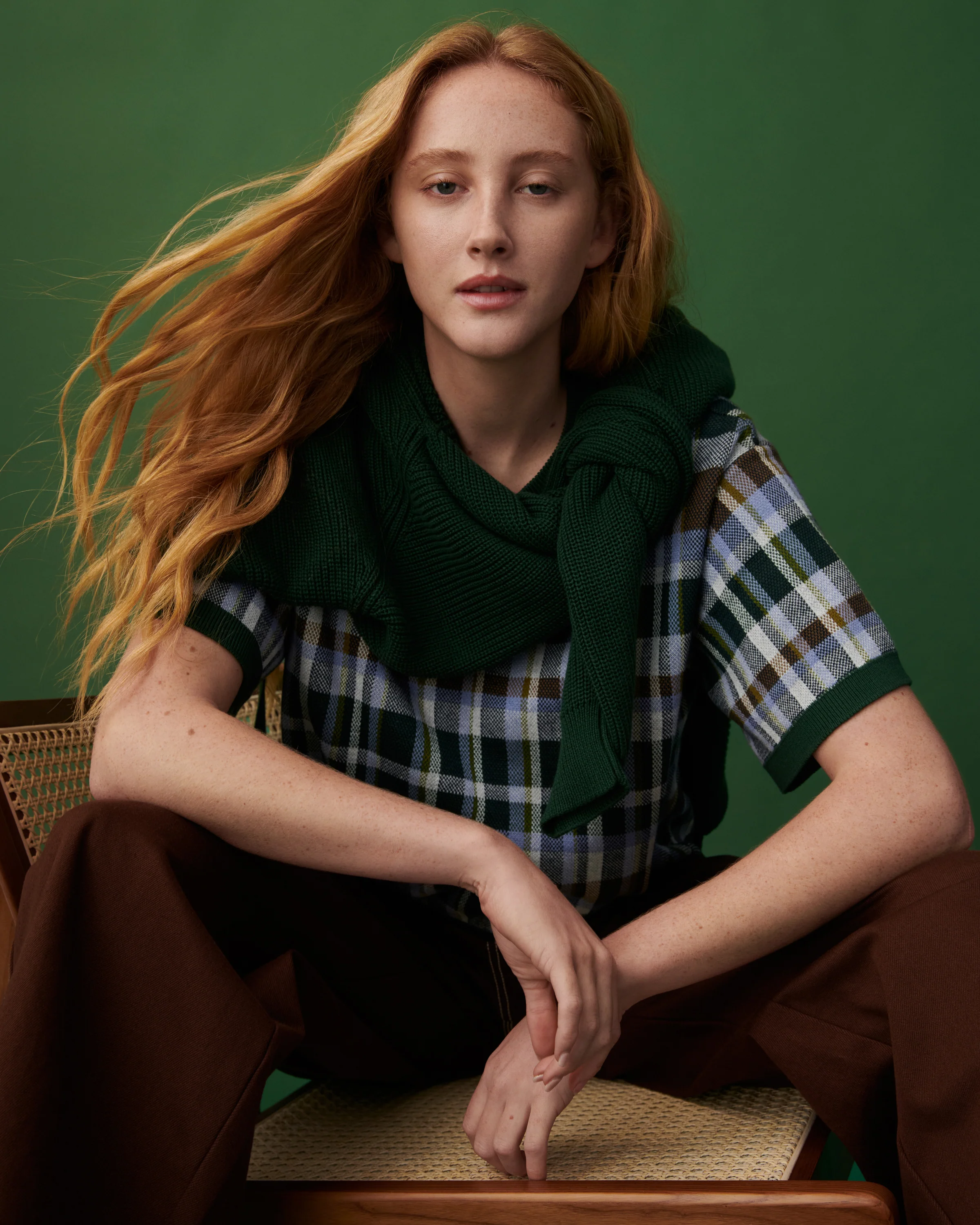 Chequered Knit Tee - Image 9