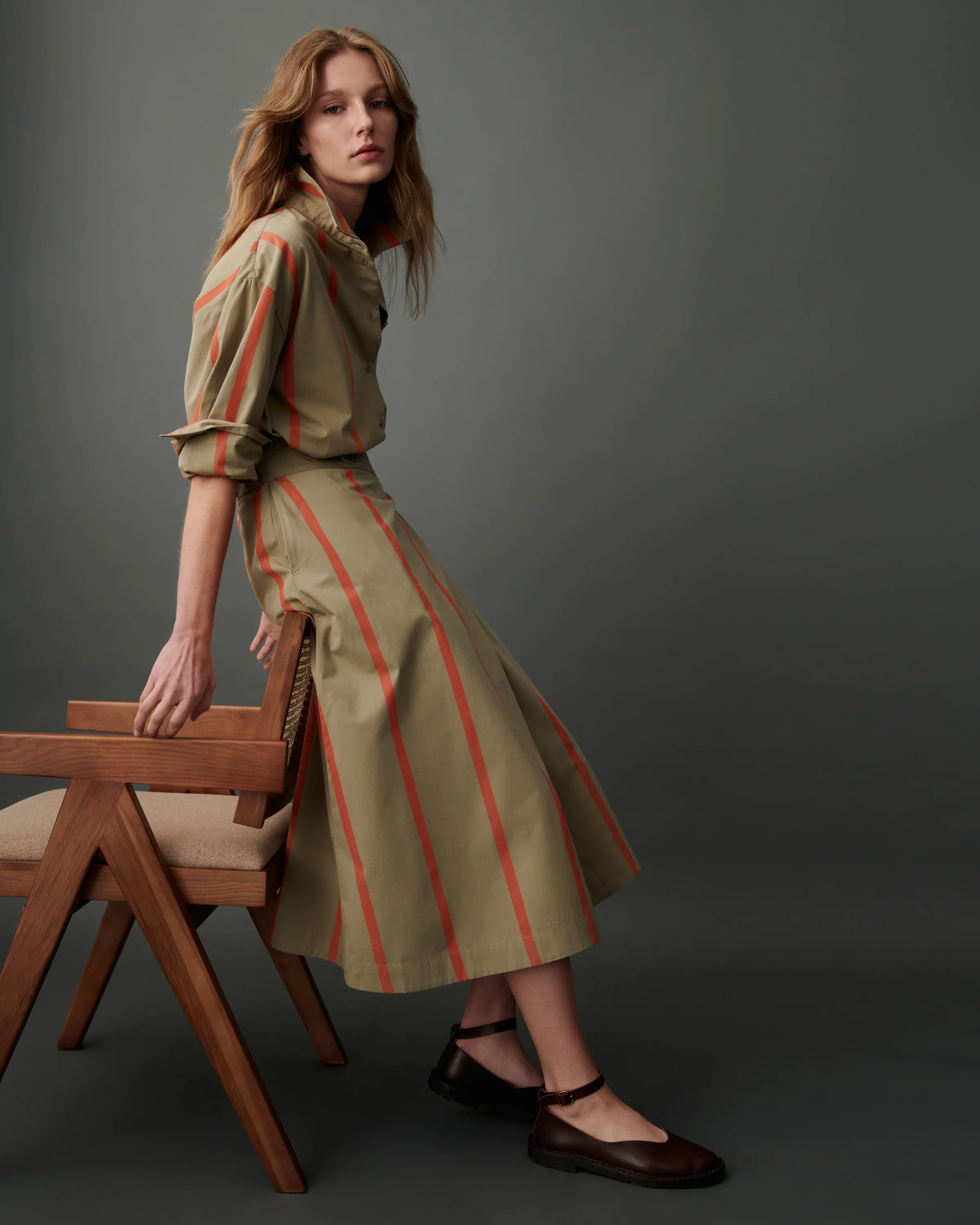 Fold Skirt - Nasturtium Stripe - Image 3