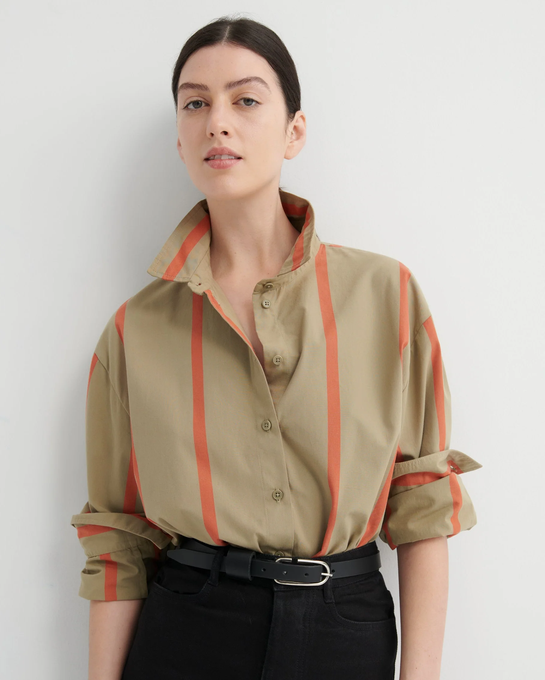 Maker Shirt - Nasturtium Stripe
