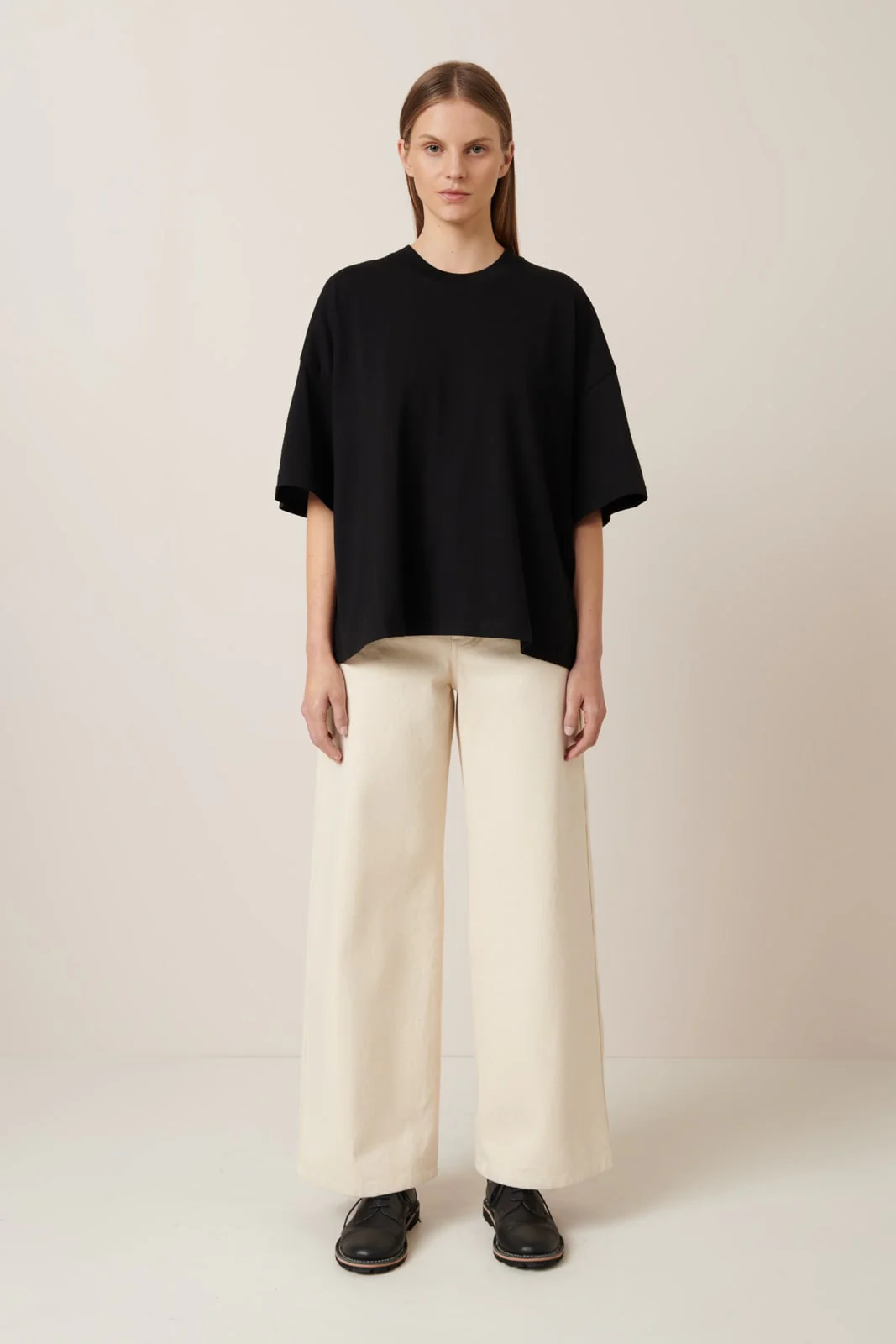 Oversized Boxy Tee - Black - Image 5