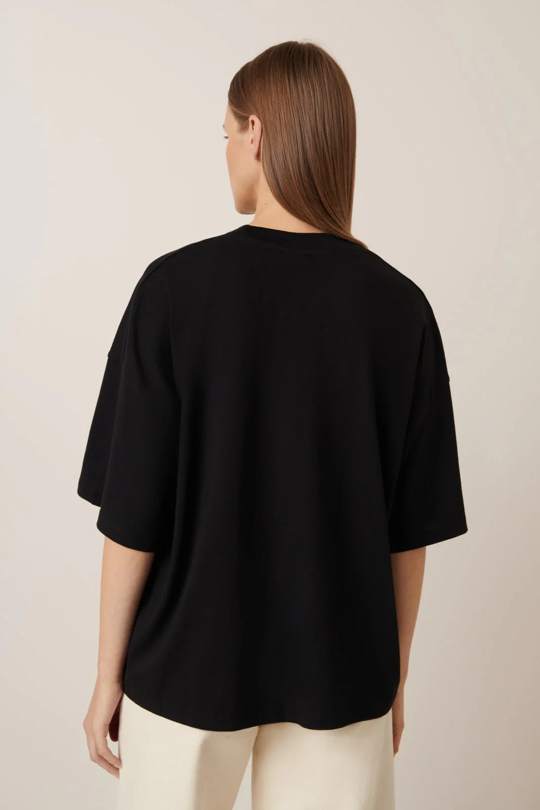 Oversized Boxy Tee - Black - Image 6