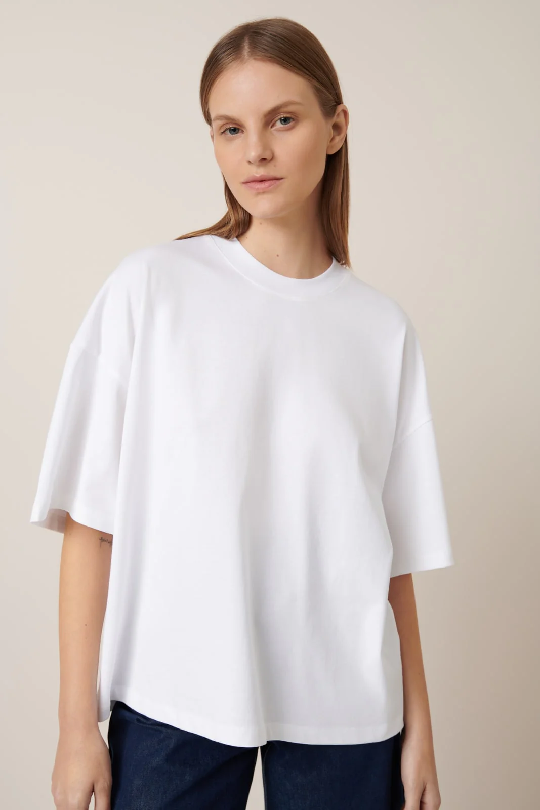 Oversized Boxy Tee - White - Image 3