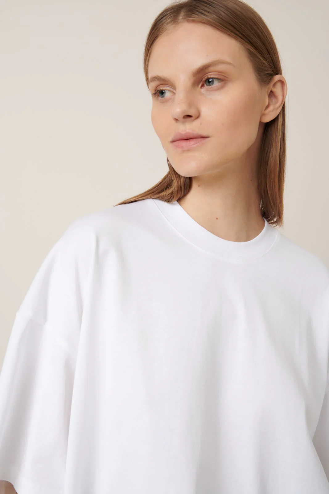 Oversized Boxy Tee - White - Image 4