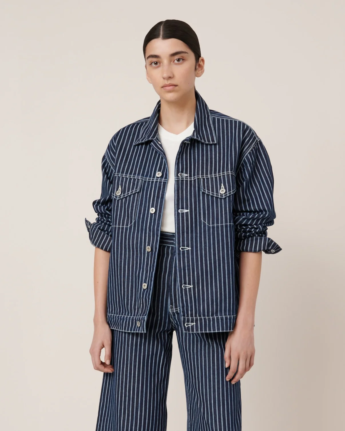 Riley Jacket - Chalk Stripe