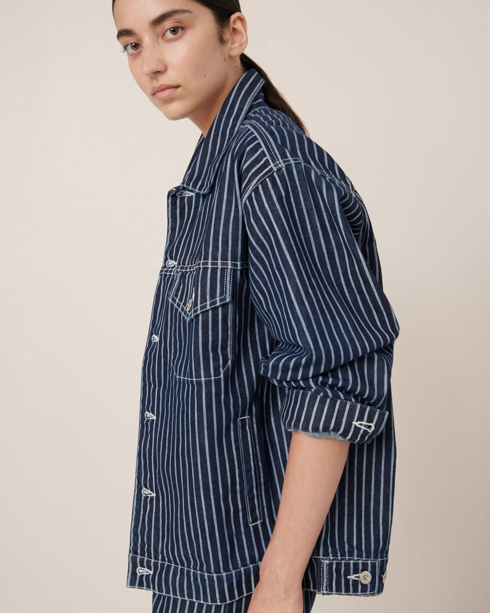 Riley Jacket - Chalk Stripe - Image 2