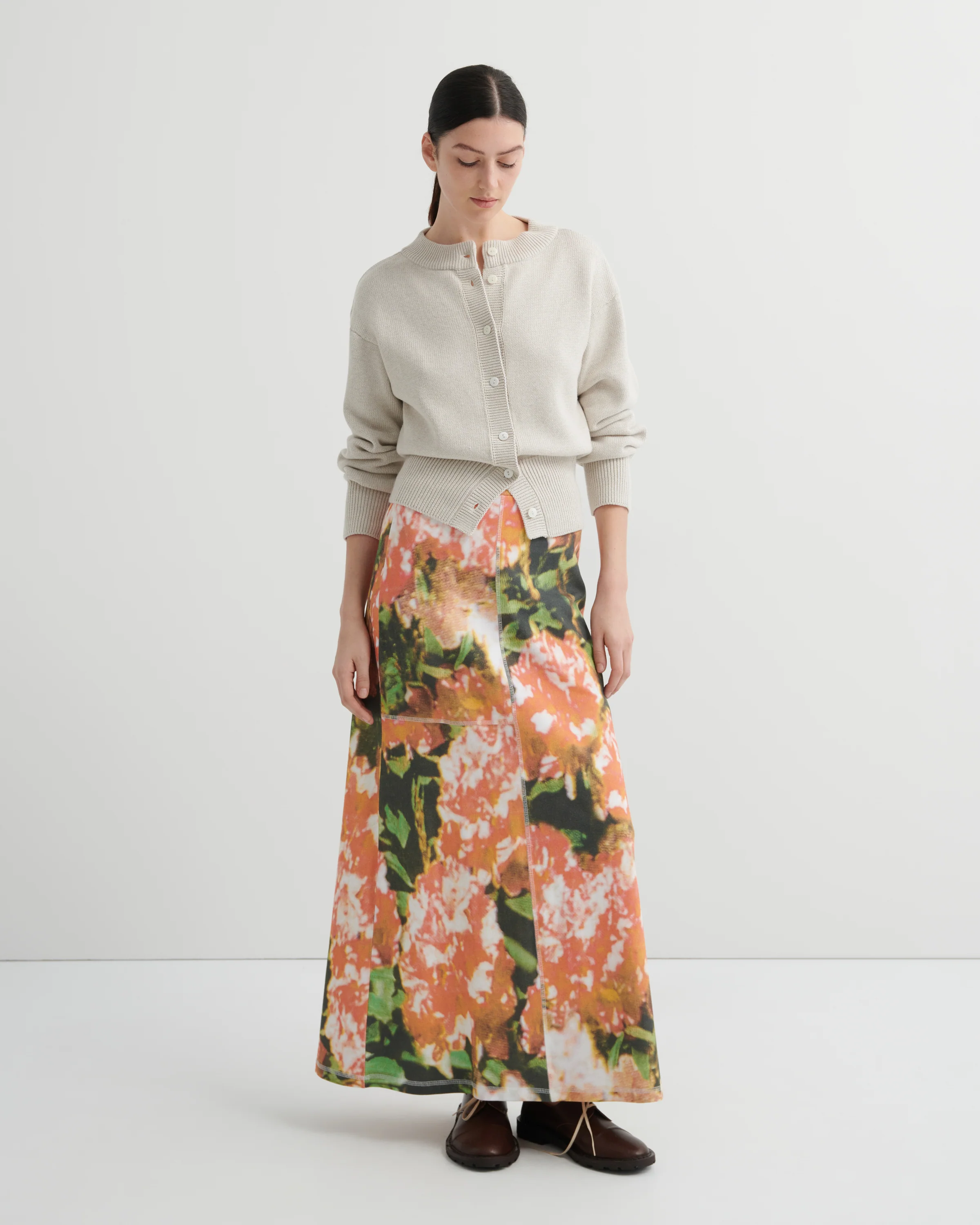 Silhouette Cardigan - Oat - Image 3