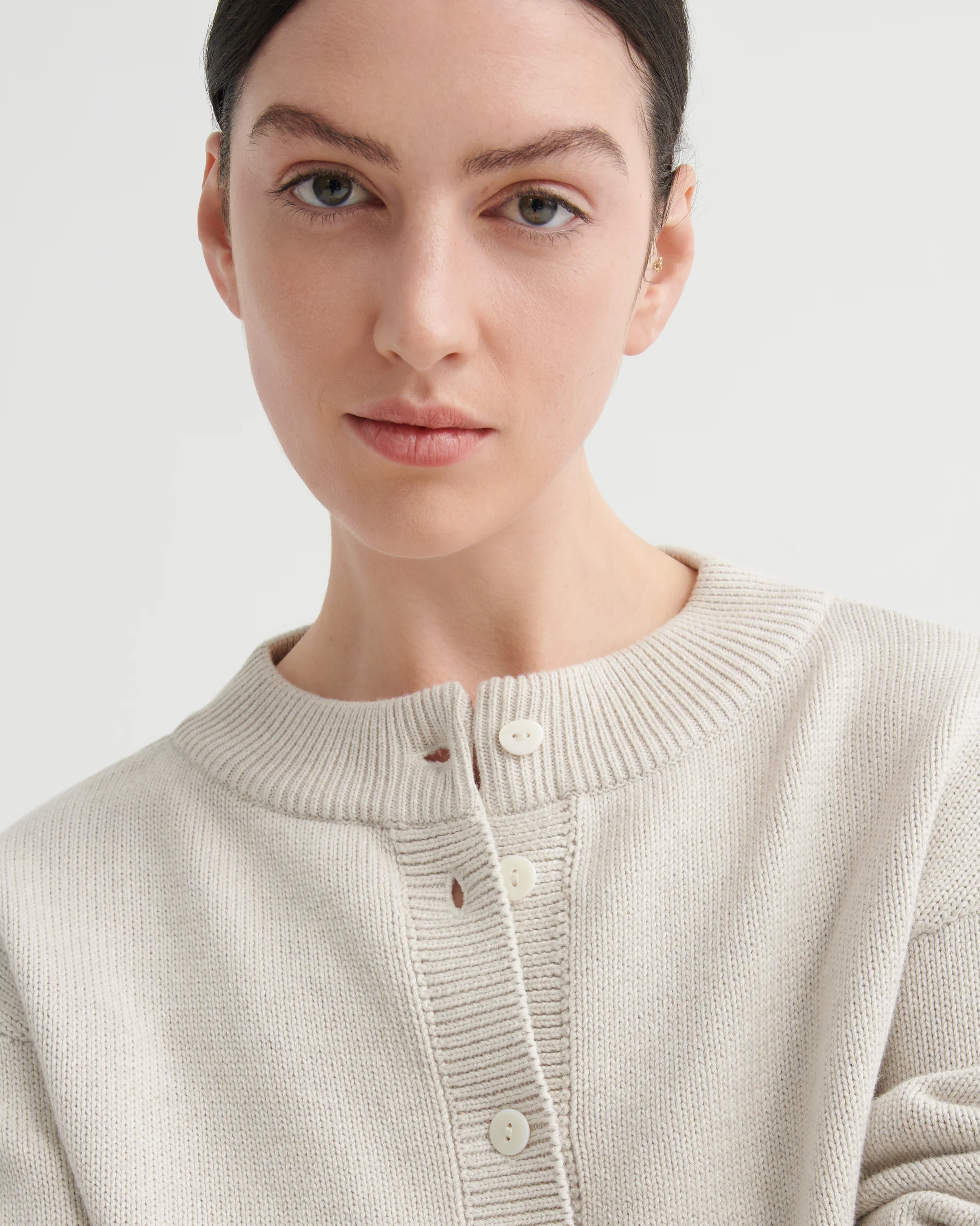 Silhouette Cardigan - Oat - Image 5