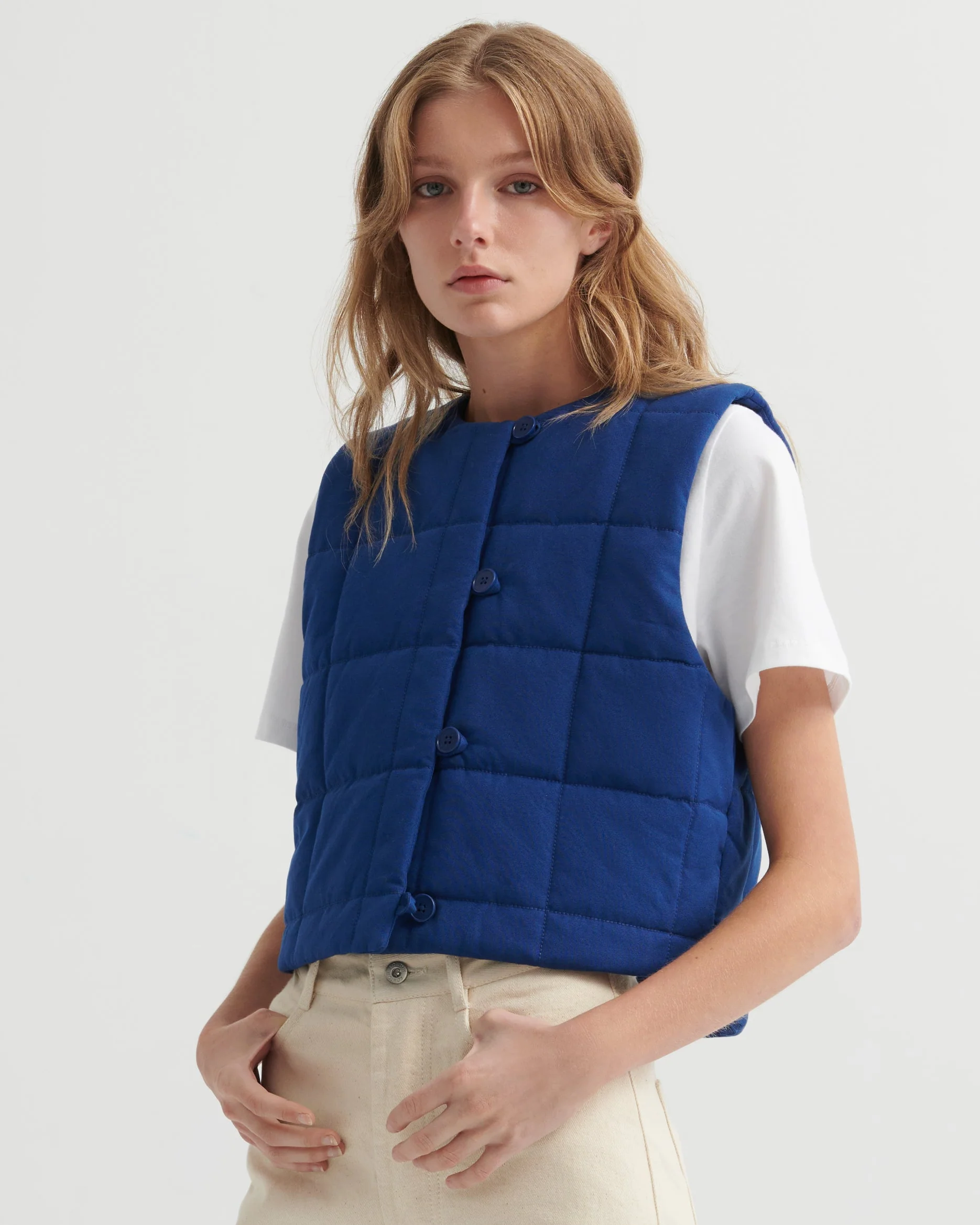 Studio Vest - Factory Blue