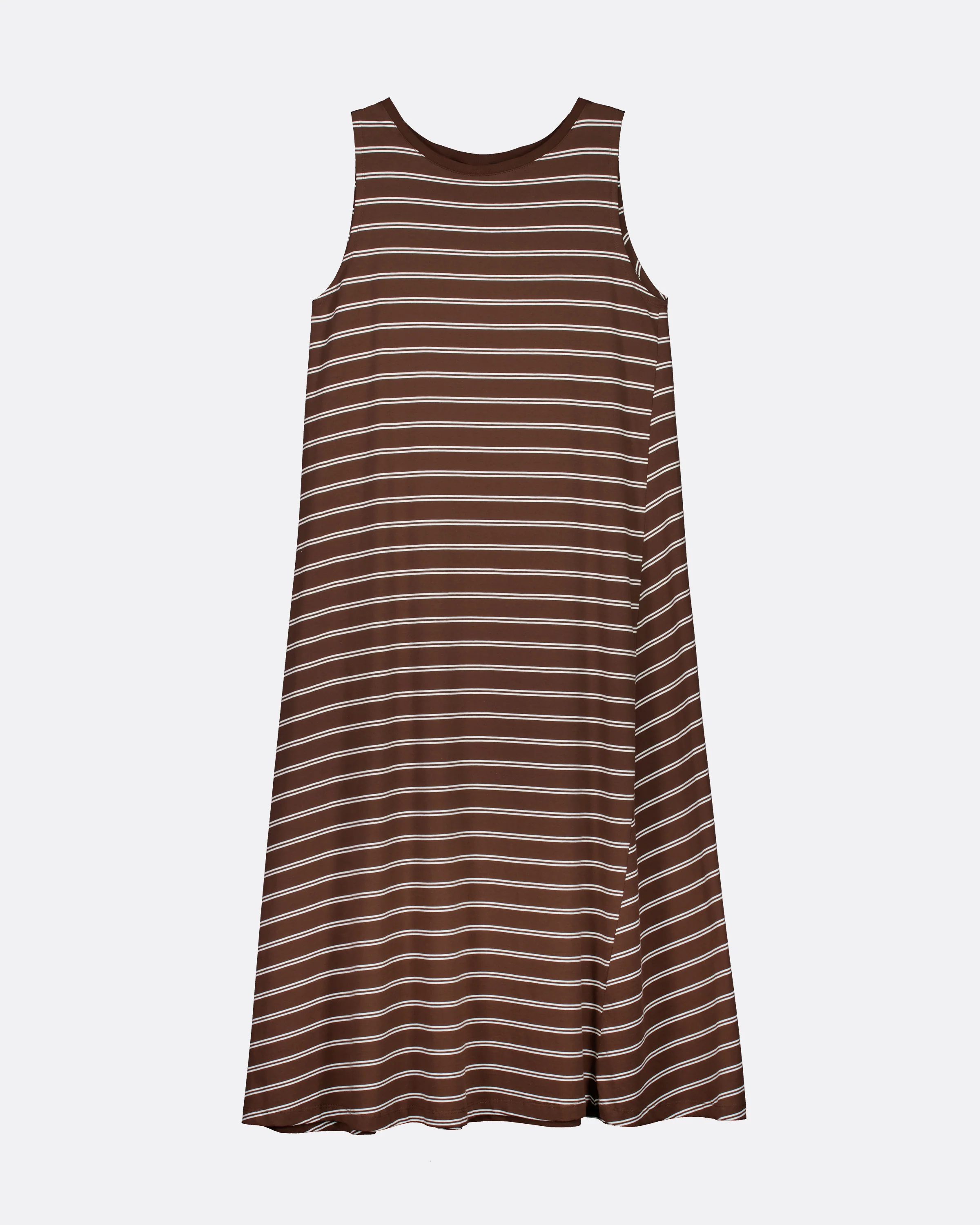 Tank Swing Dress - Brown Stripe - Image 9