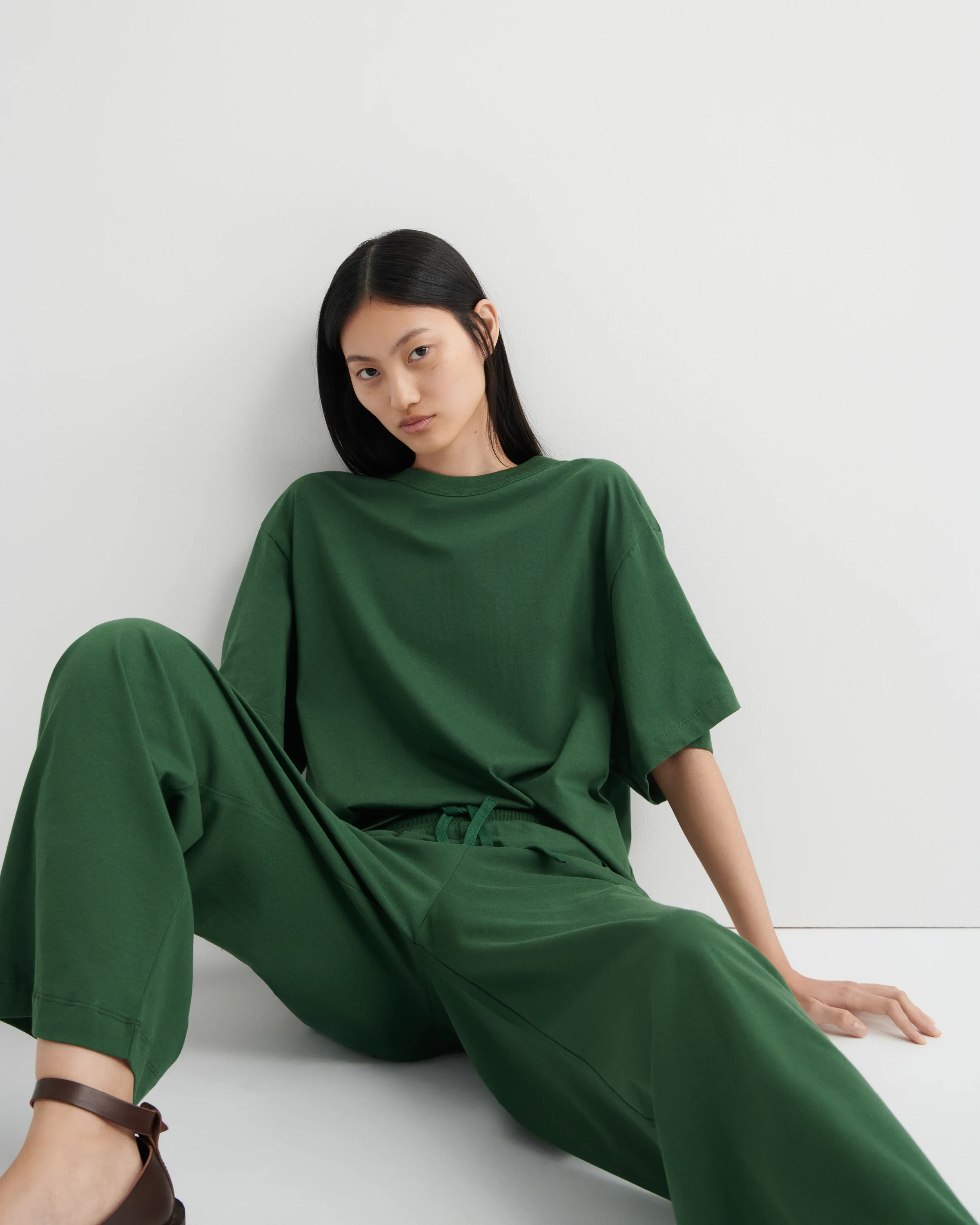 Wide Leg Pants - Forest - Image 4