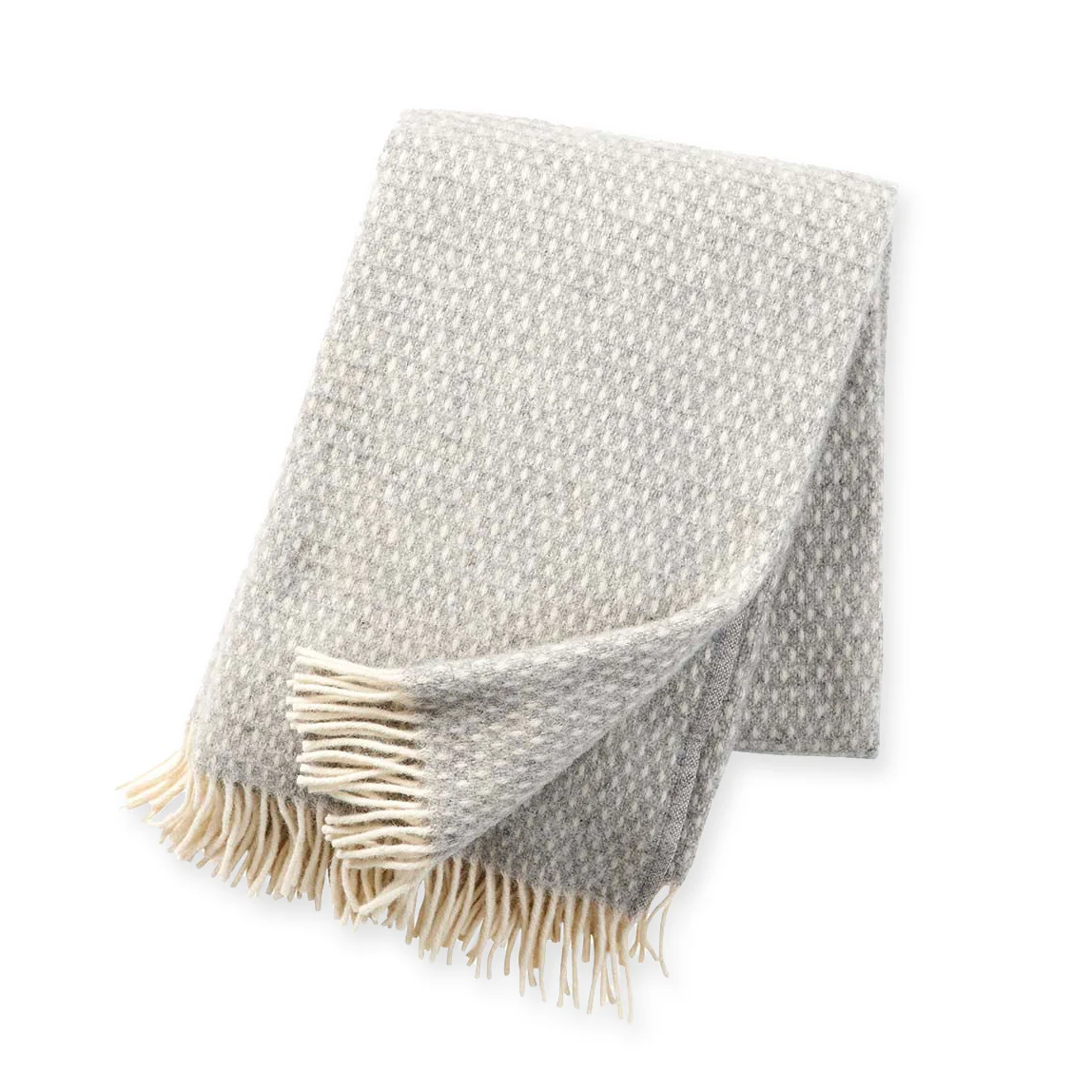 NZ Lambswool Throw - Knut Light Grey