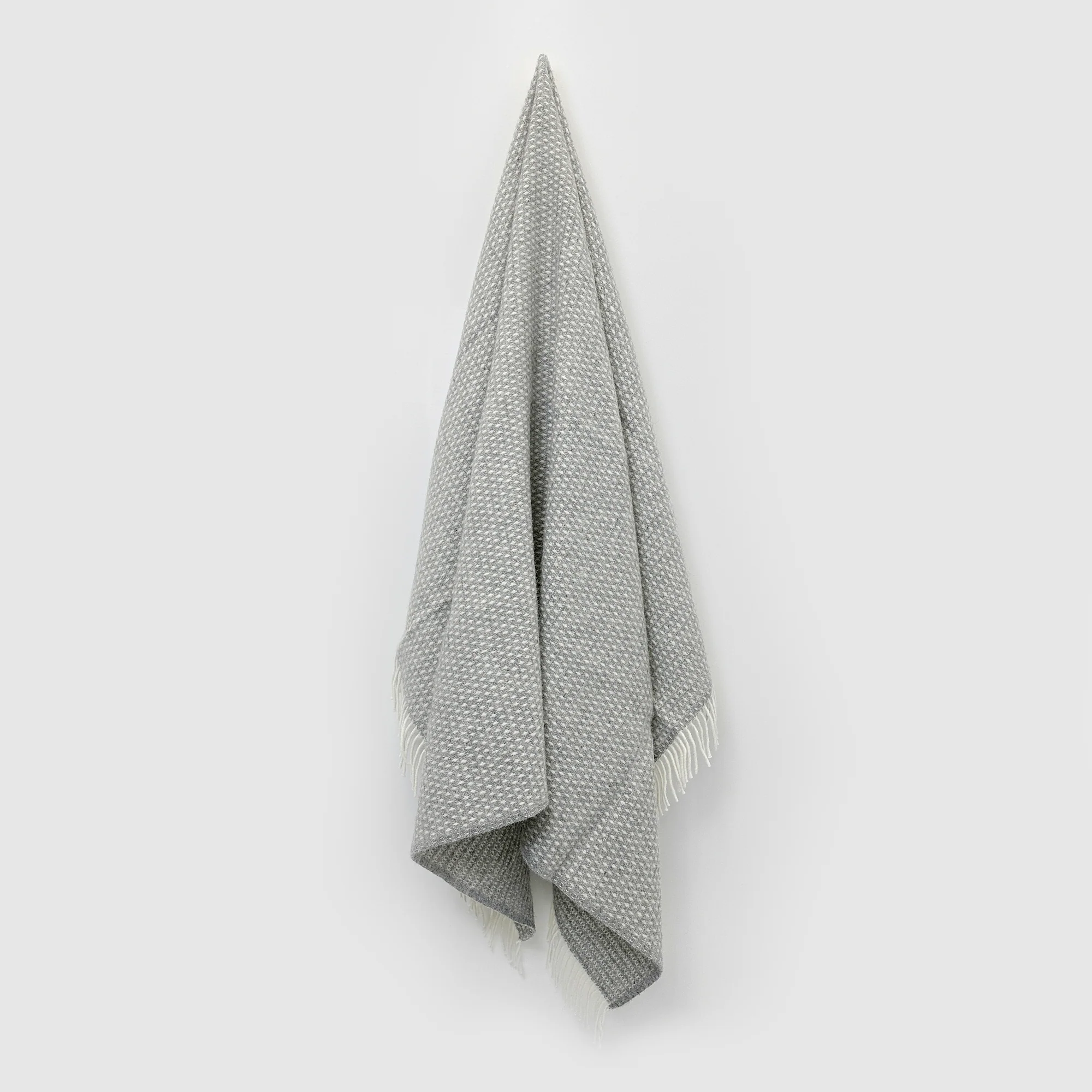 NZ Lambswool Throw - Knut Light Grey - Image 2