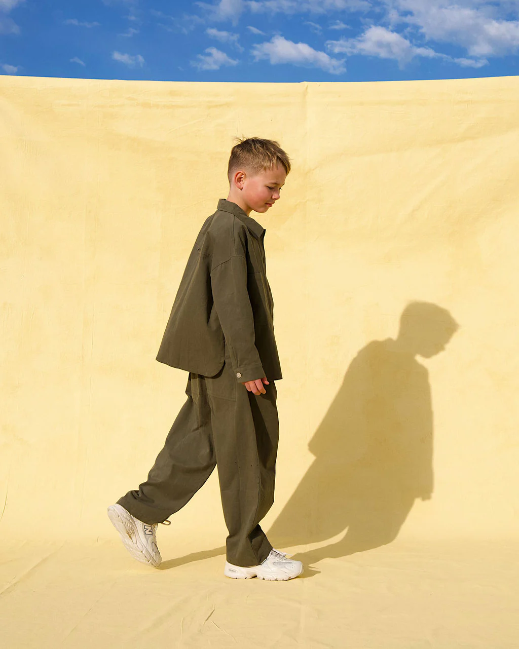 Dusty Drop Crotch Pants - Khaki - Image 6