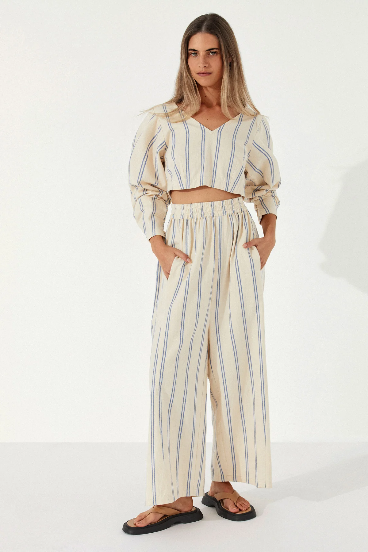 Marine Twin Stripe Top - Image 7