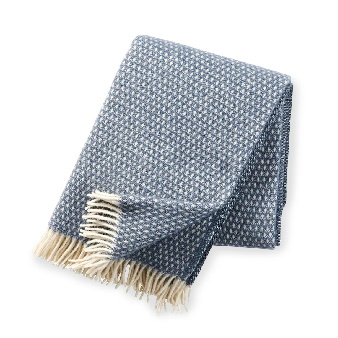 NZ Lambswool Throw - Knut Smokey Blue