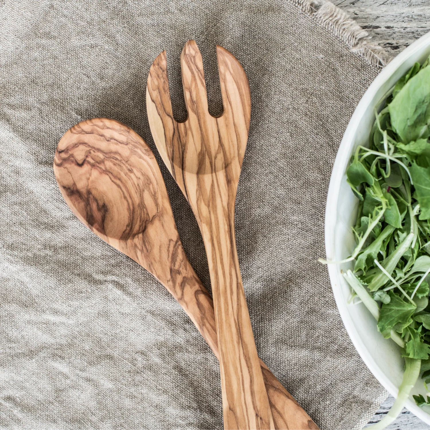 Olive Wood Salad Servers - Image 4