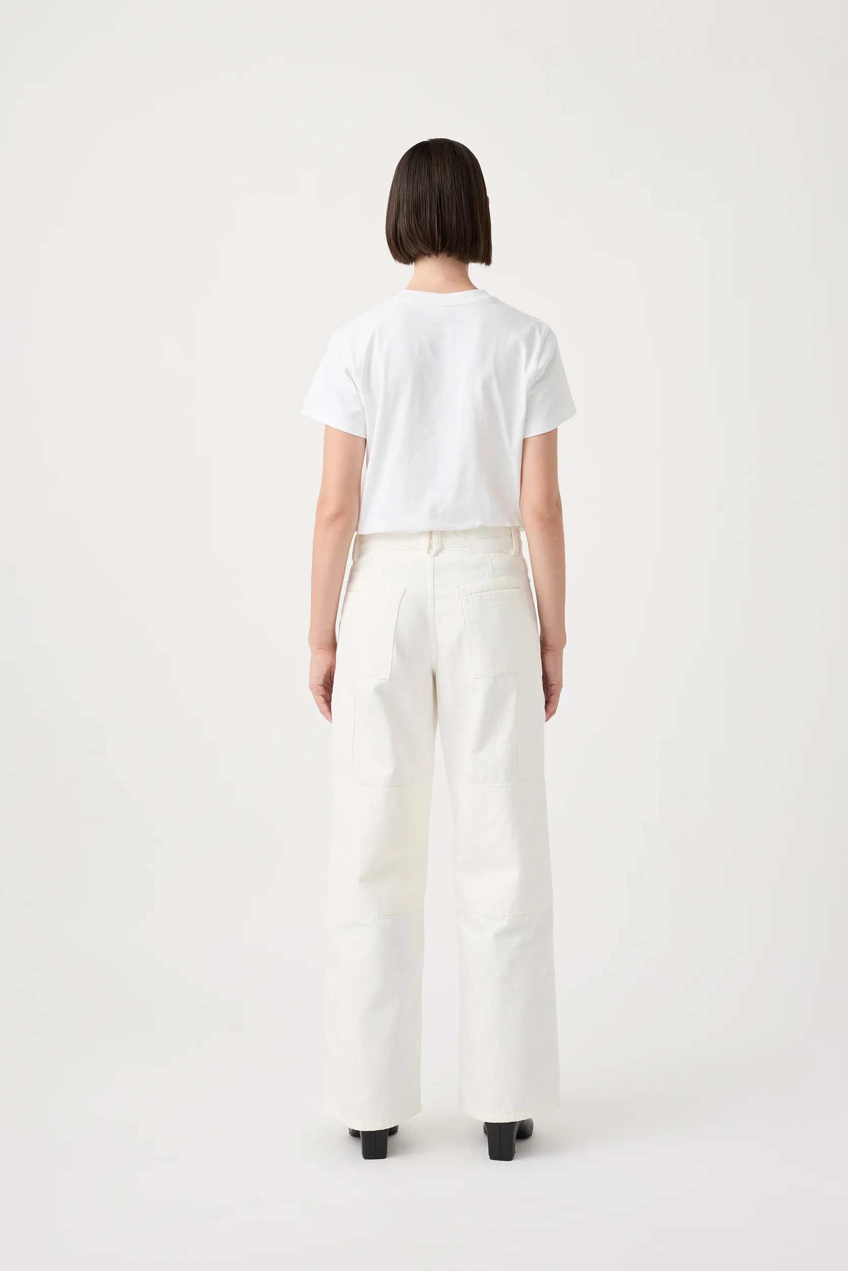 Bianca Mid Rise Wide Leg Jean - White - Image 5
