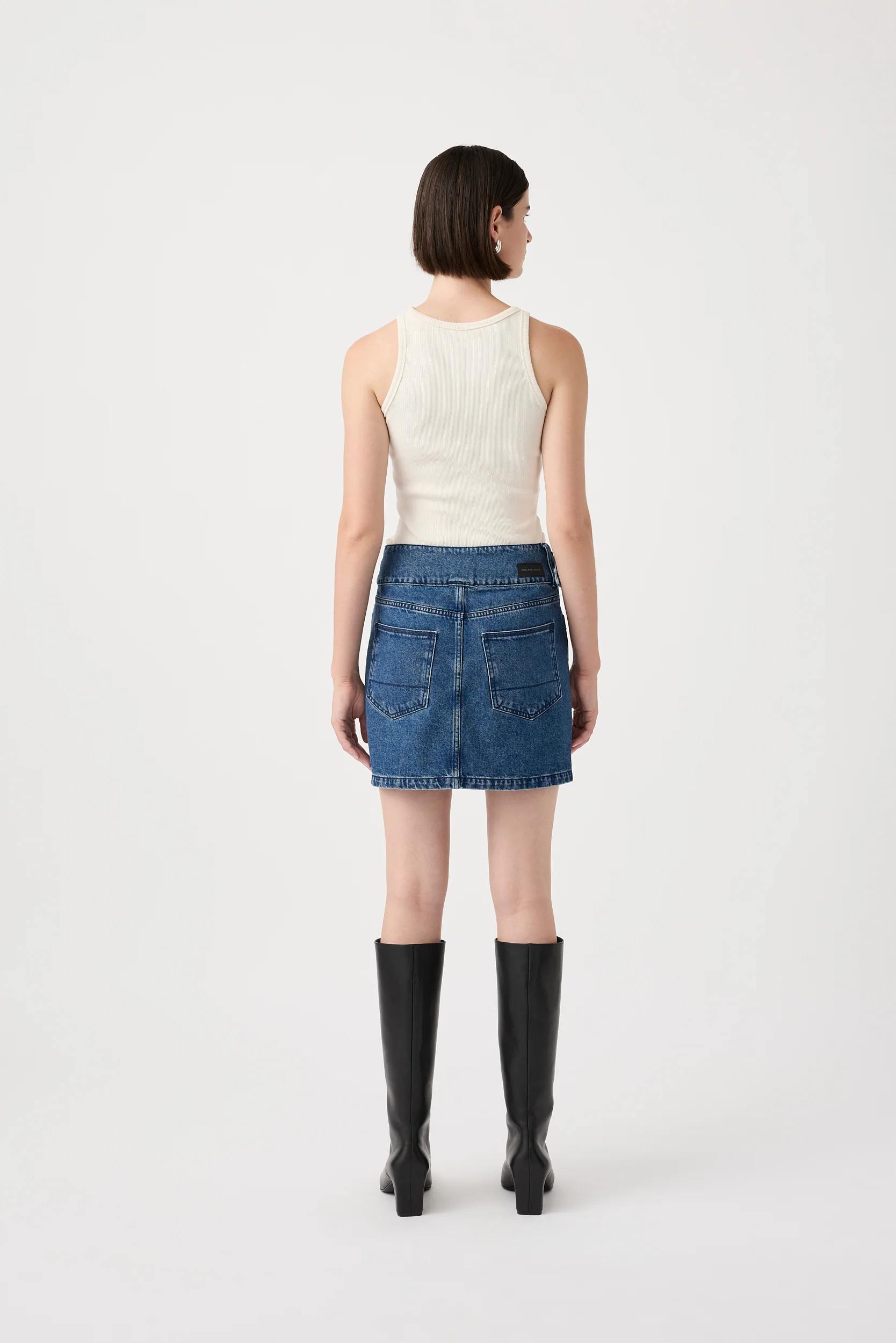 Marine Denim Mini Skirt - Dusk - Image 6
