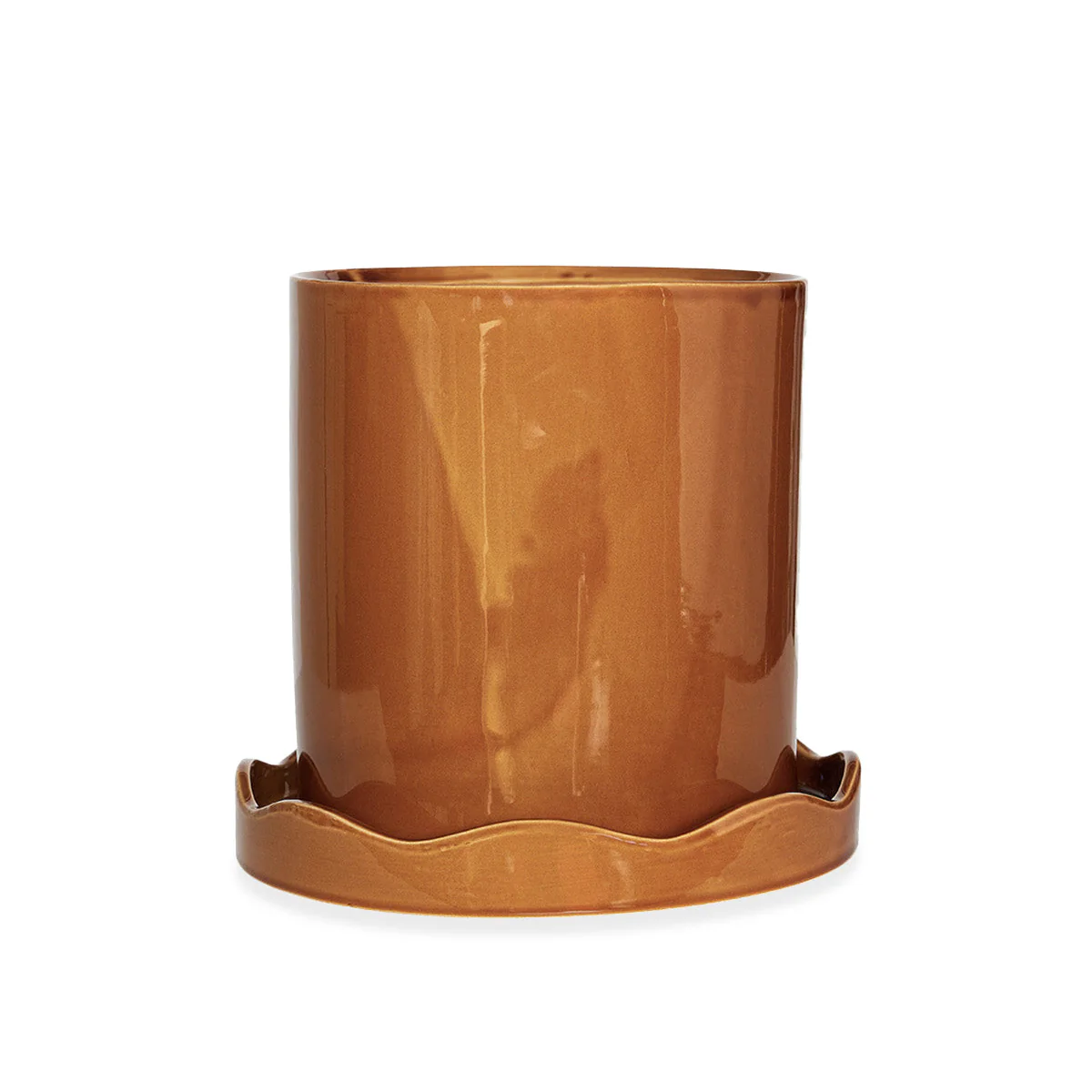 Nami Pot & Saucer - Amber