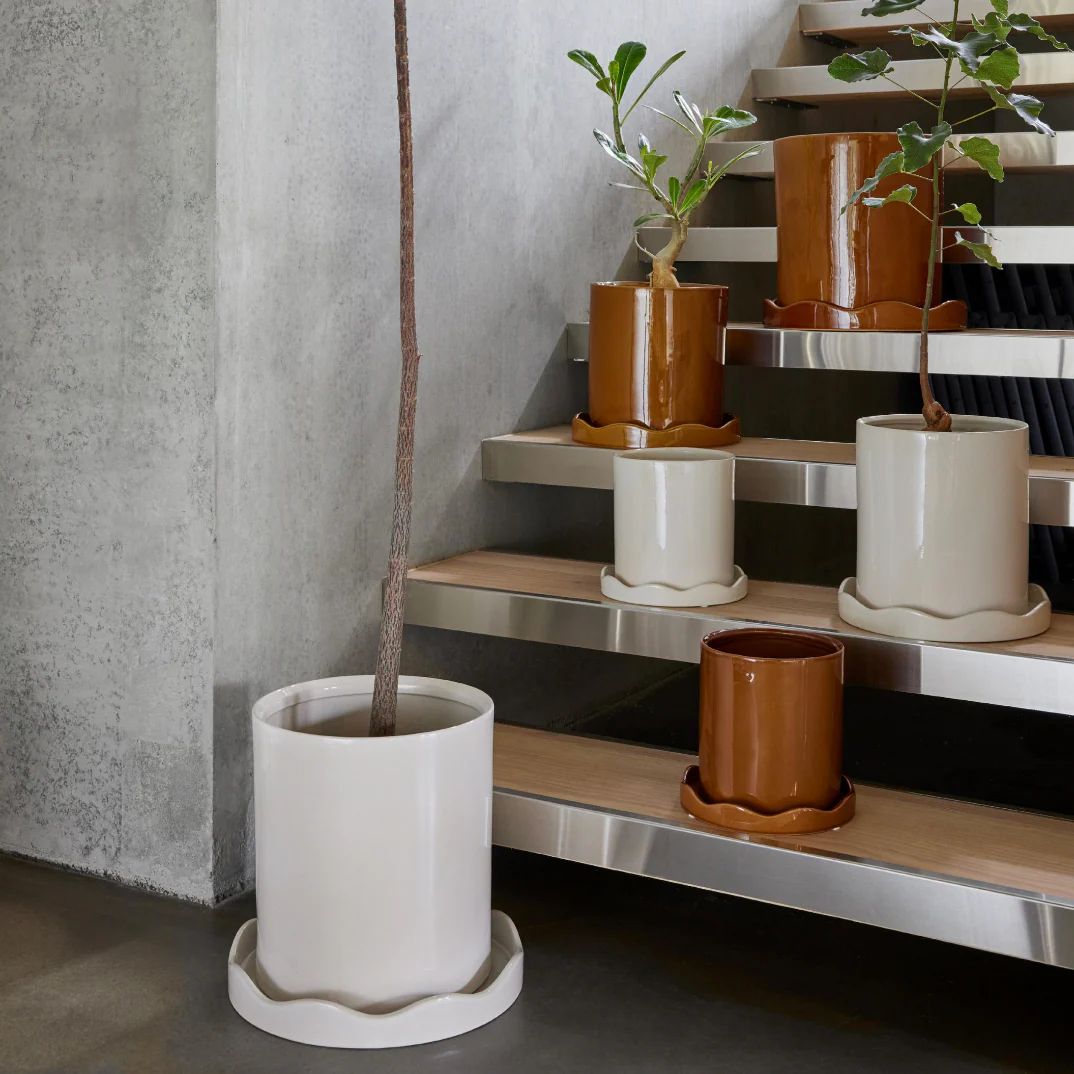 Nami Pot & Saucer - Amber - Image 2