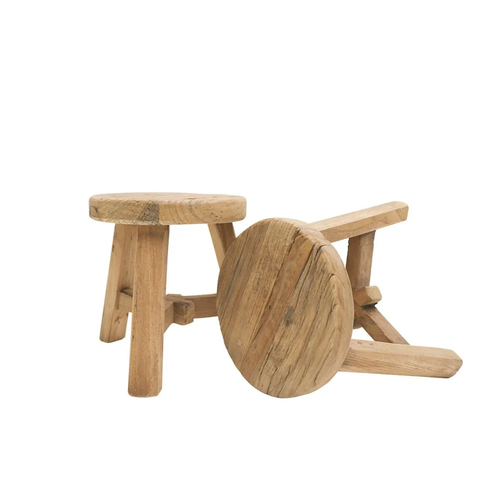 Parq Round Footstool - Natural - Image 3