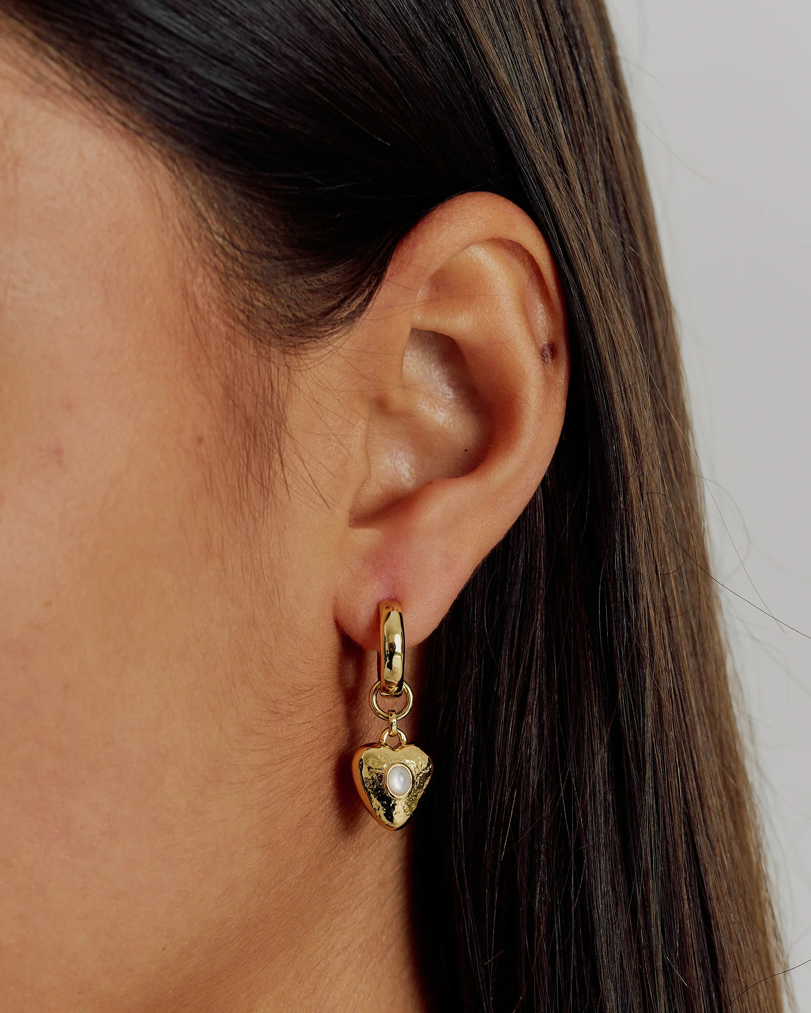 Pearl Locket Hoops - Image 3