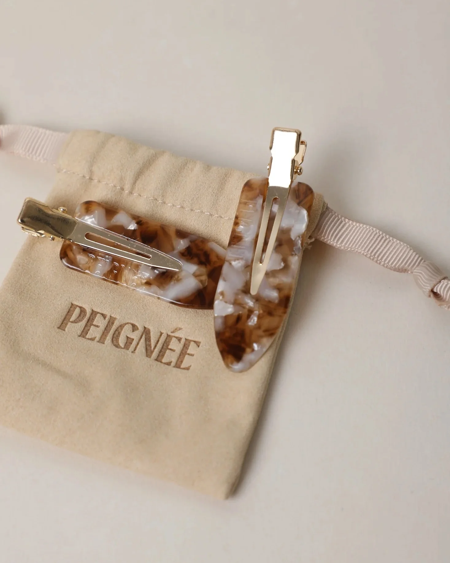 Barette Hair Clip Set - Affogato - Image 2