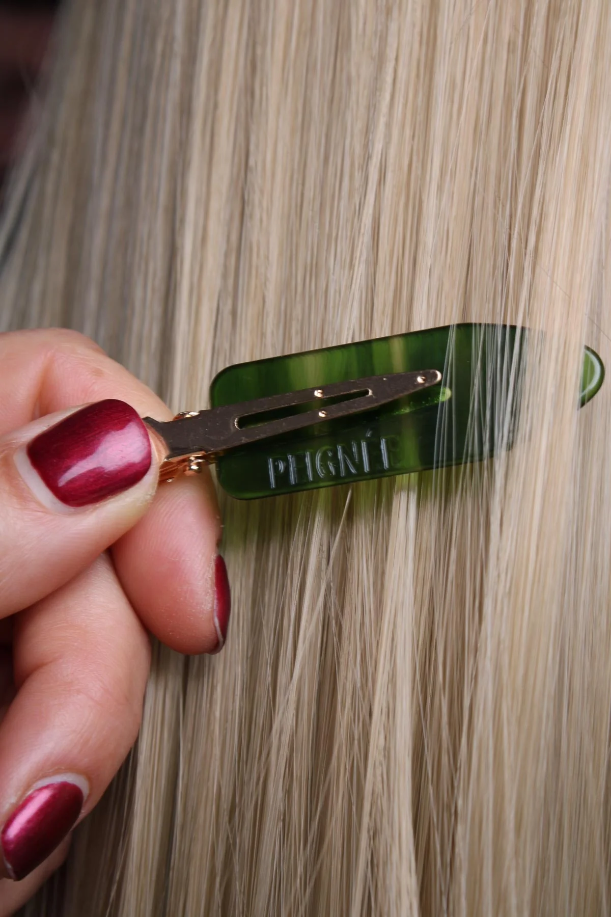 Barrette Hair Clip Set - Emerald - Image 3