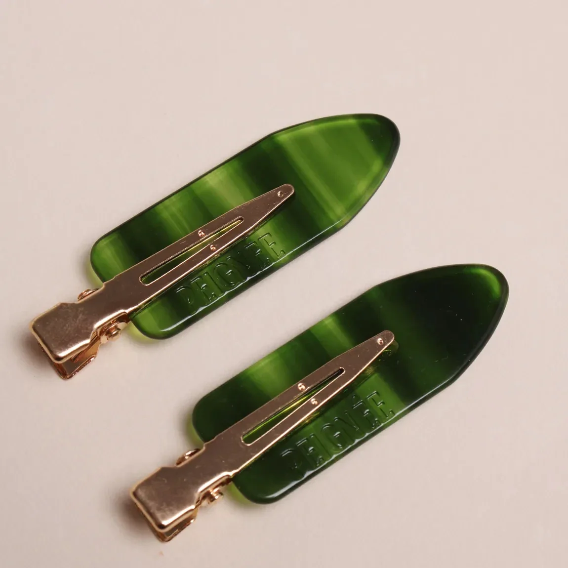 Barrette Hair Clip Set - Emerald - Image 4