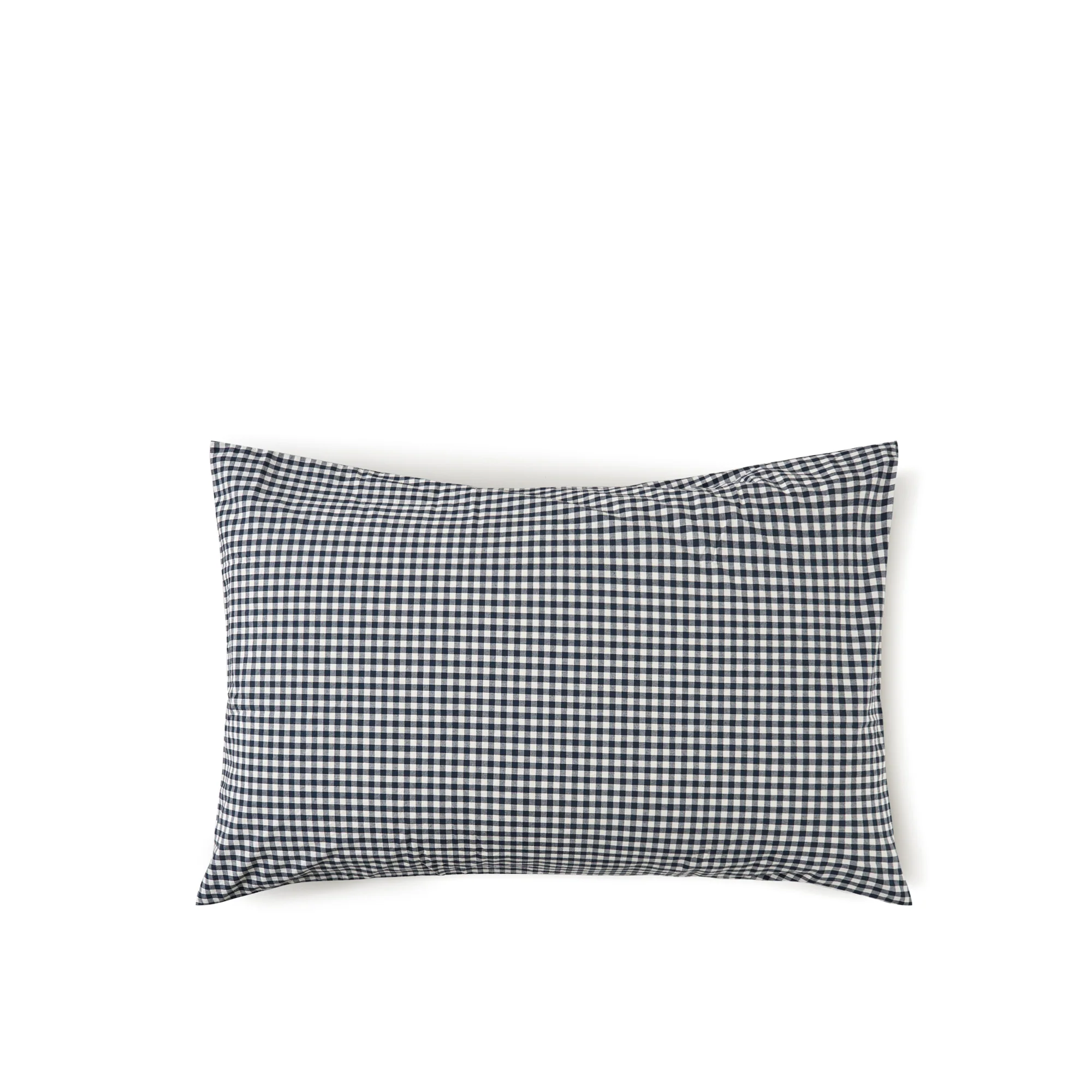 Pillowcase Pair - Navy Gingham