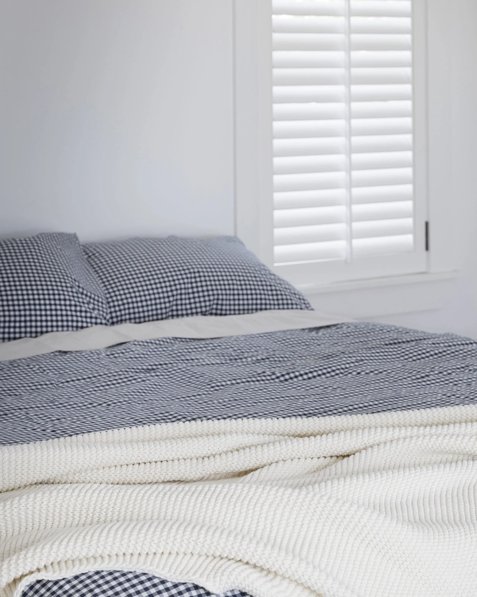 Pillowcase Pair - Navy Gingham - Image 2