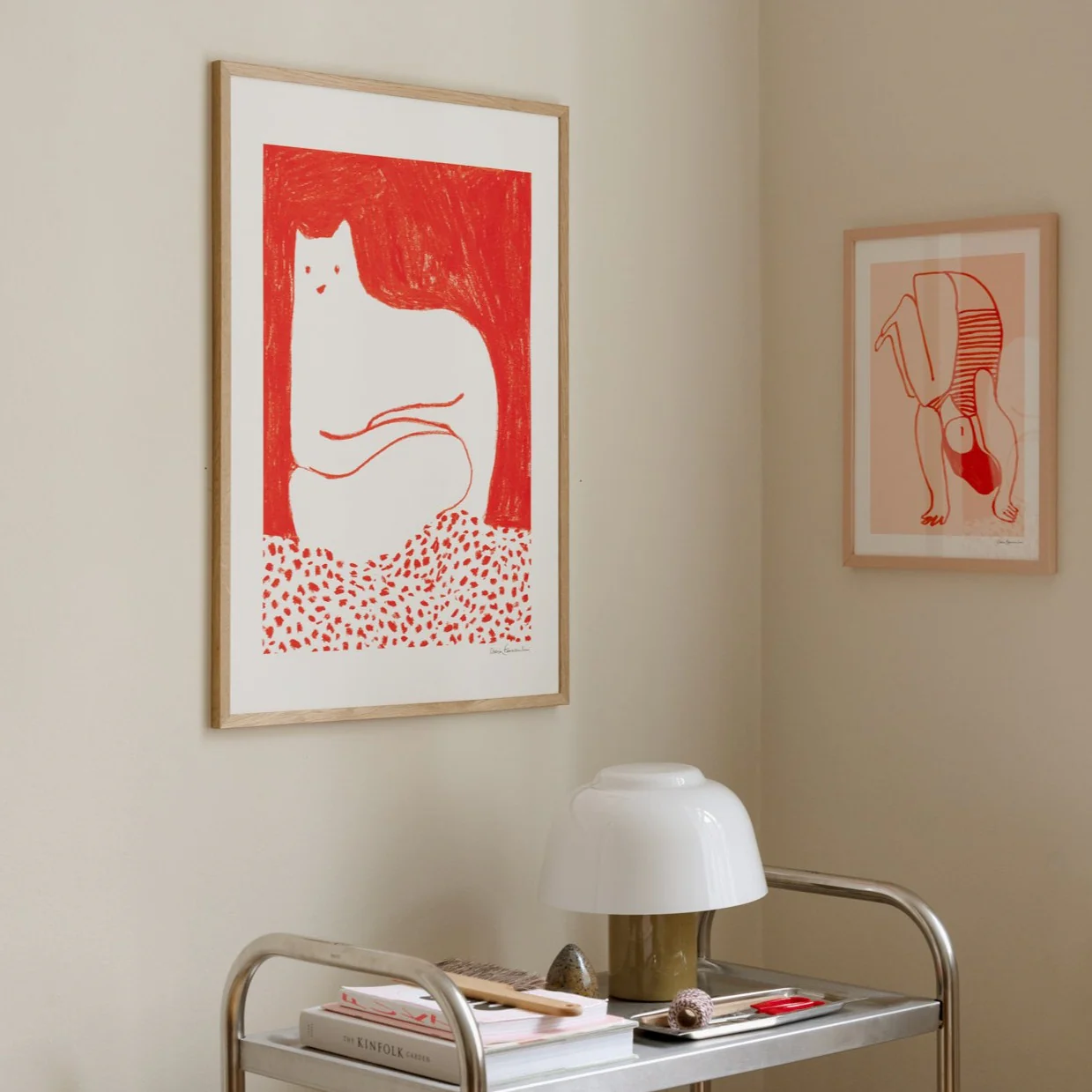 Print - Cat in Red - Image 2