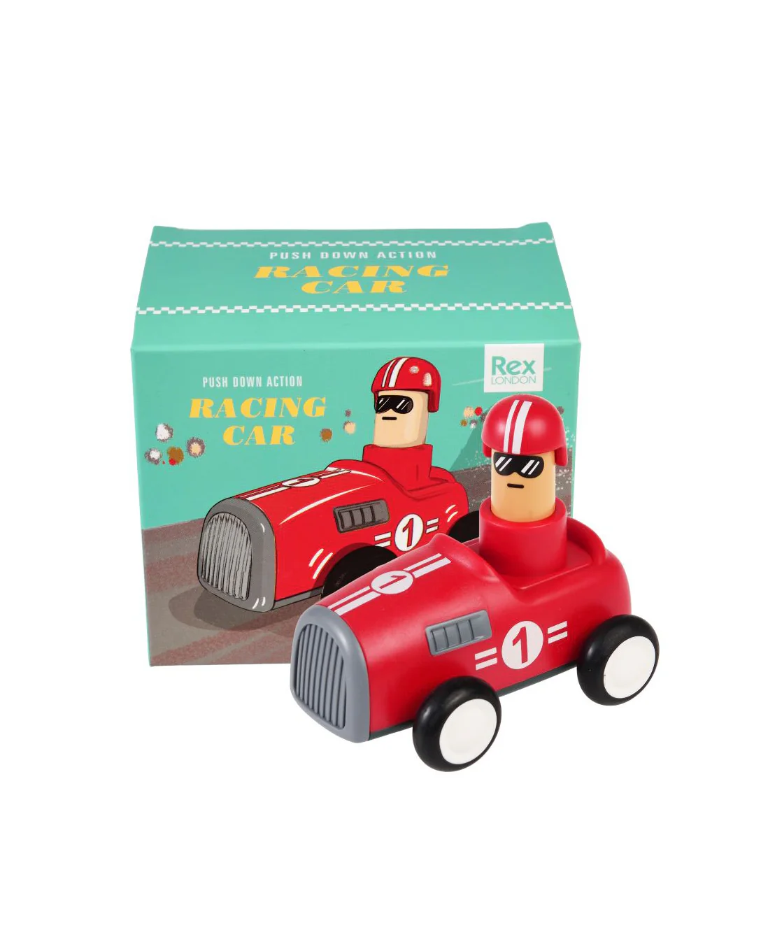 Push Down Race Car - Red - Image 2
