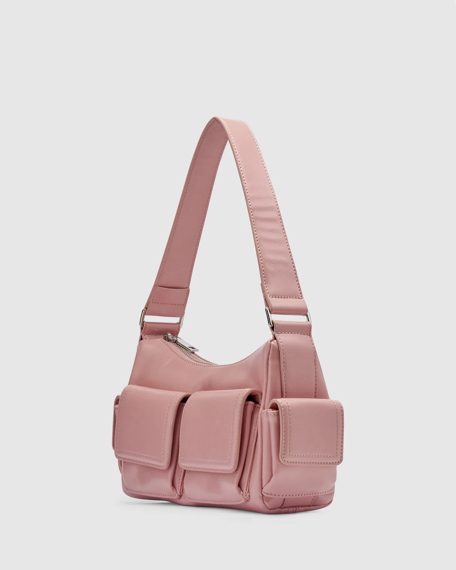 Rae Mini Pocket Bag - Baby Pink - Image 7