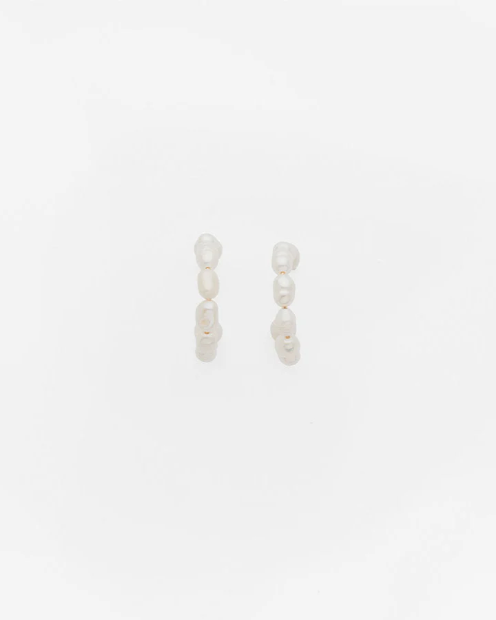 Alex Pearl Hoops - Image 4