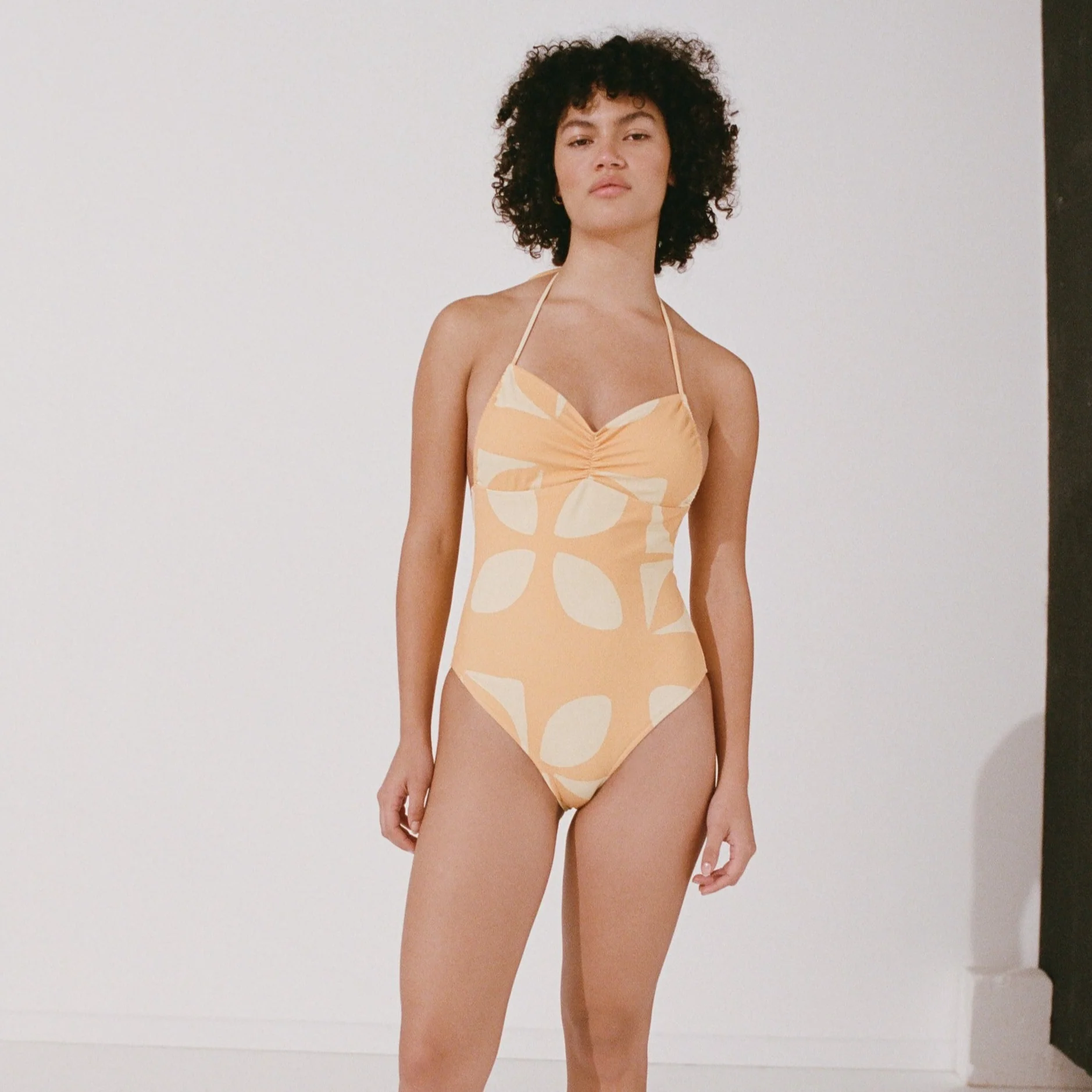 Retro Sun Tile Halter One Piece - Image 2
