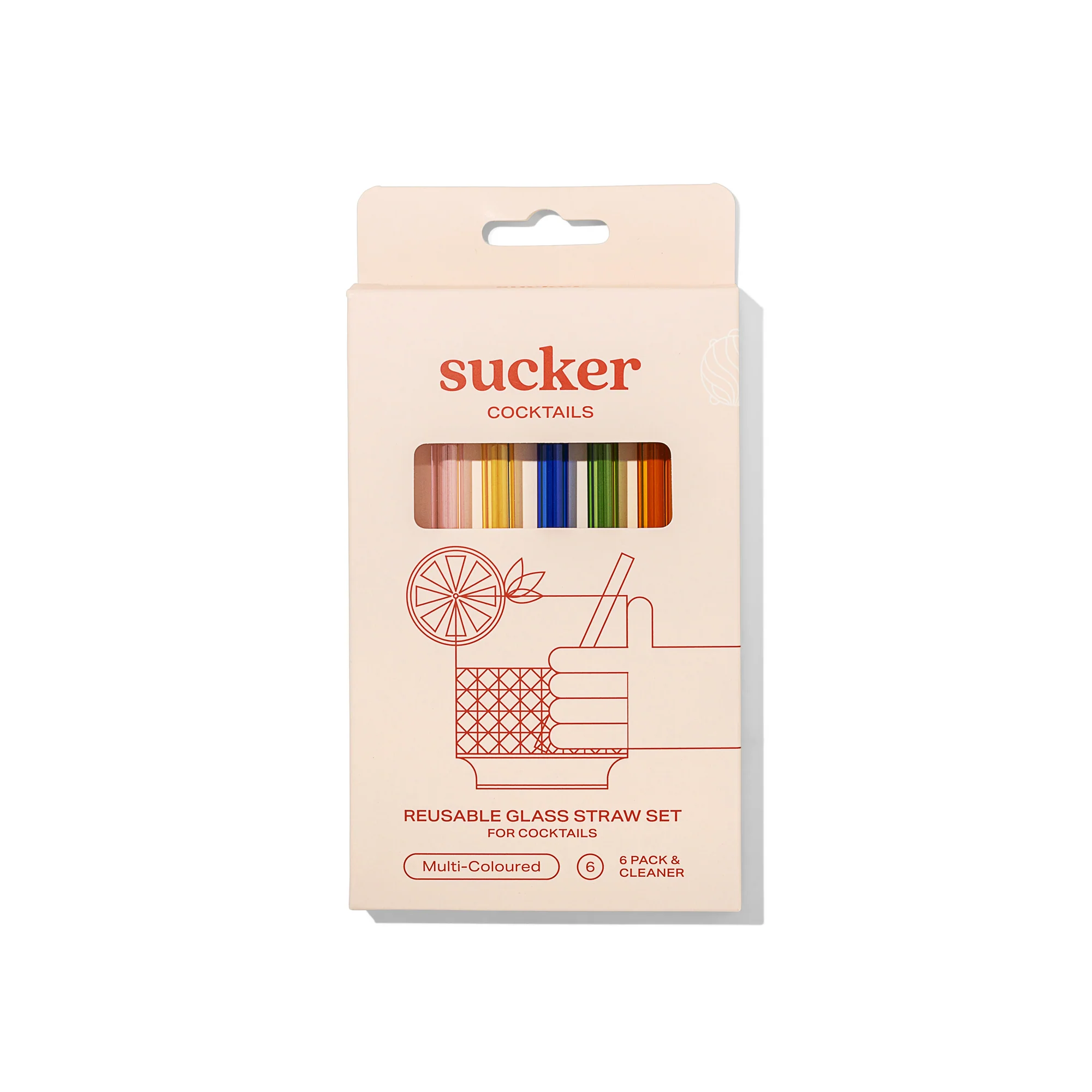 Glass Cocktail Straws - Colours