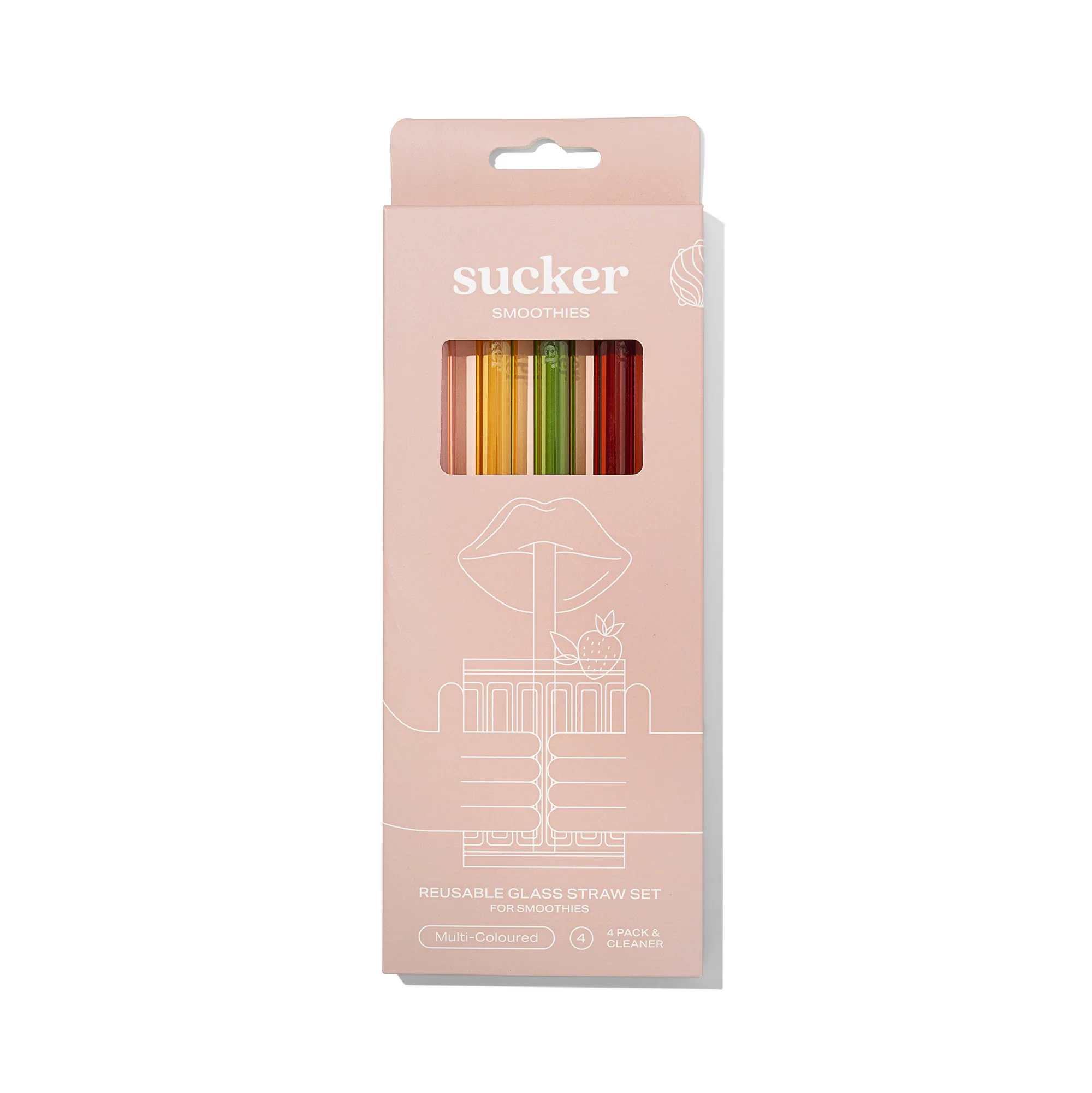 Glass Smoothie Straws - Colours