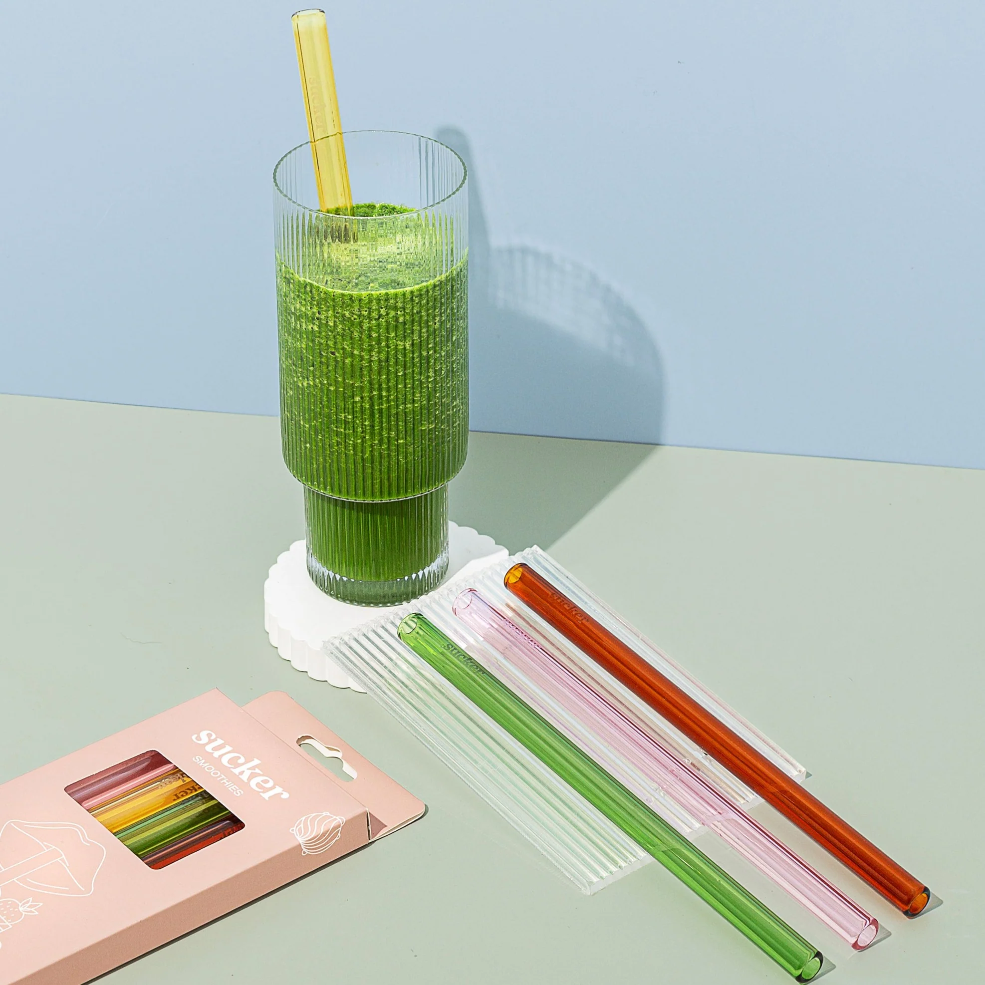 Glass Smoothie Straws - Colours - Image 2
