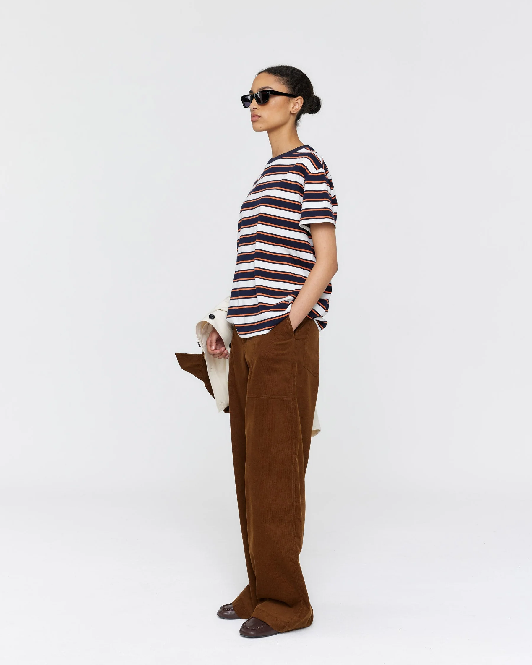 Aiden Stripe Tee - Ink & Cream - Image 2
