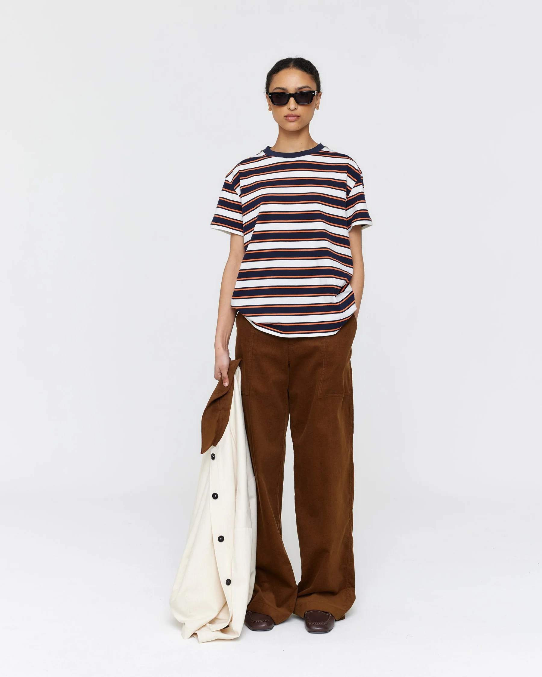 Aiden Stripe Tee - Ink & Cream - Image 4